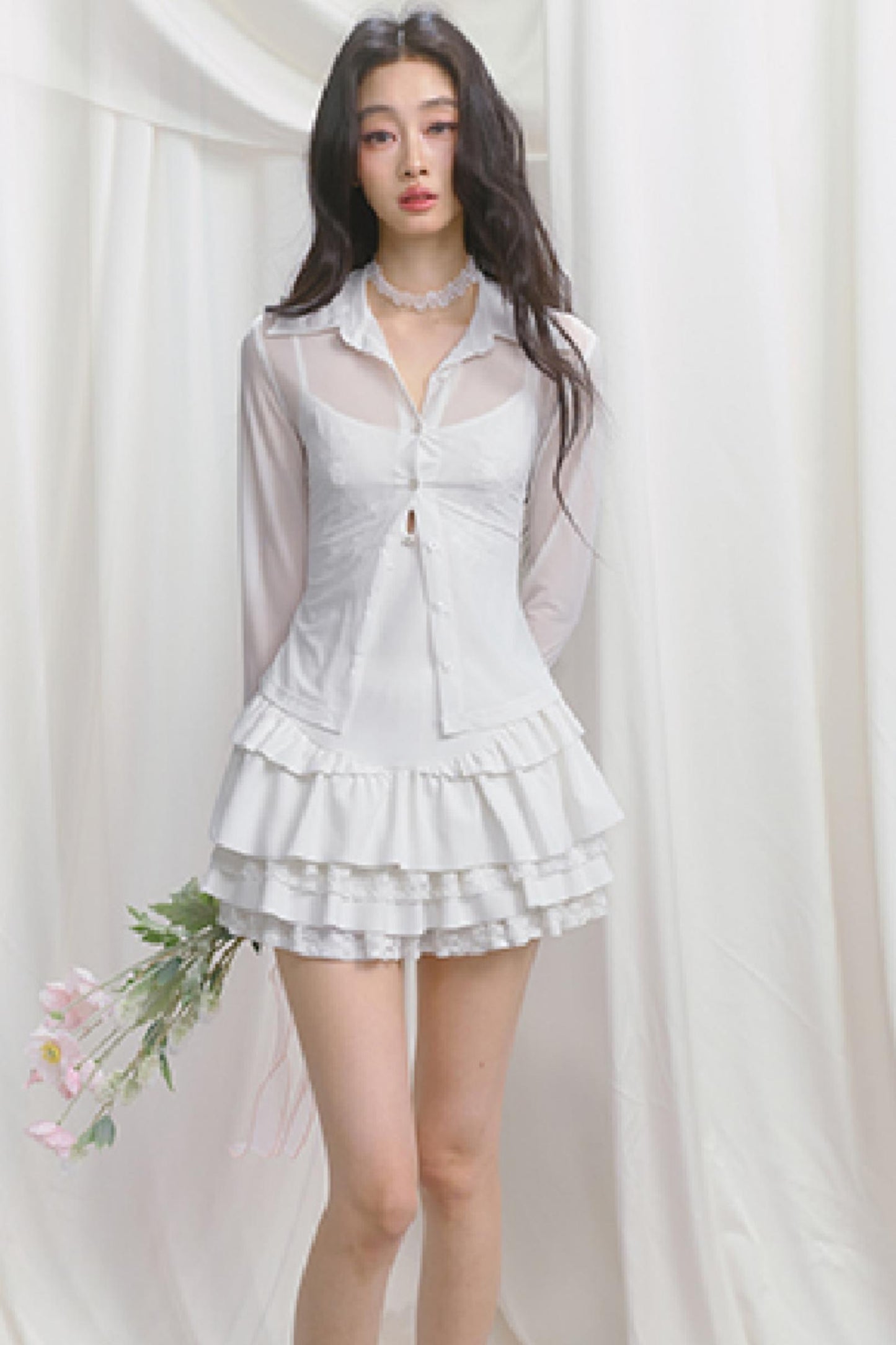 Elegant White Lace Dress