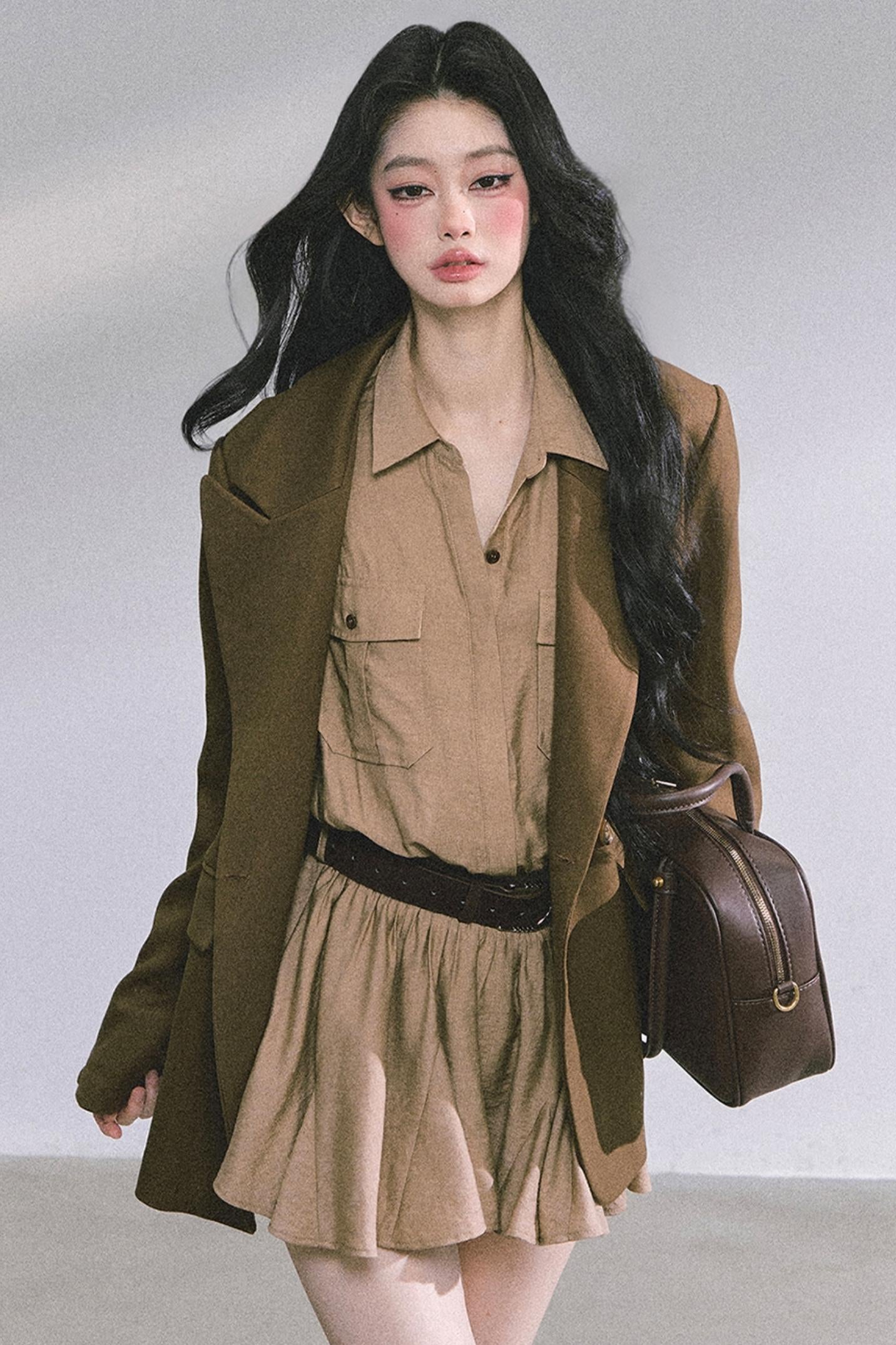 High Wisdom Cargo Dress & Shawl Set