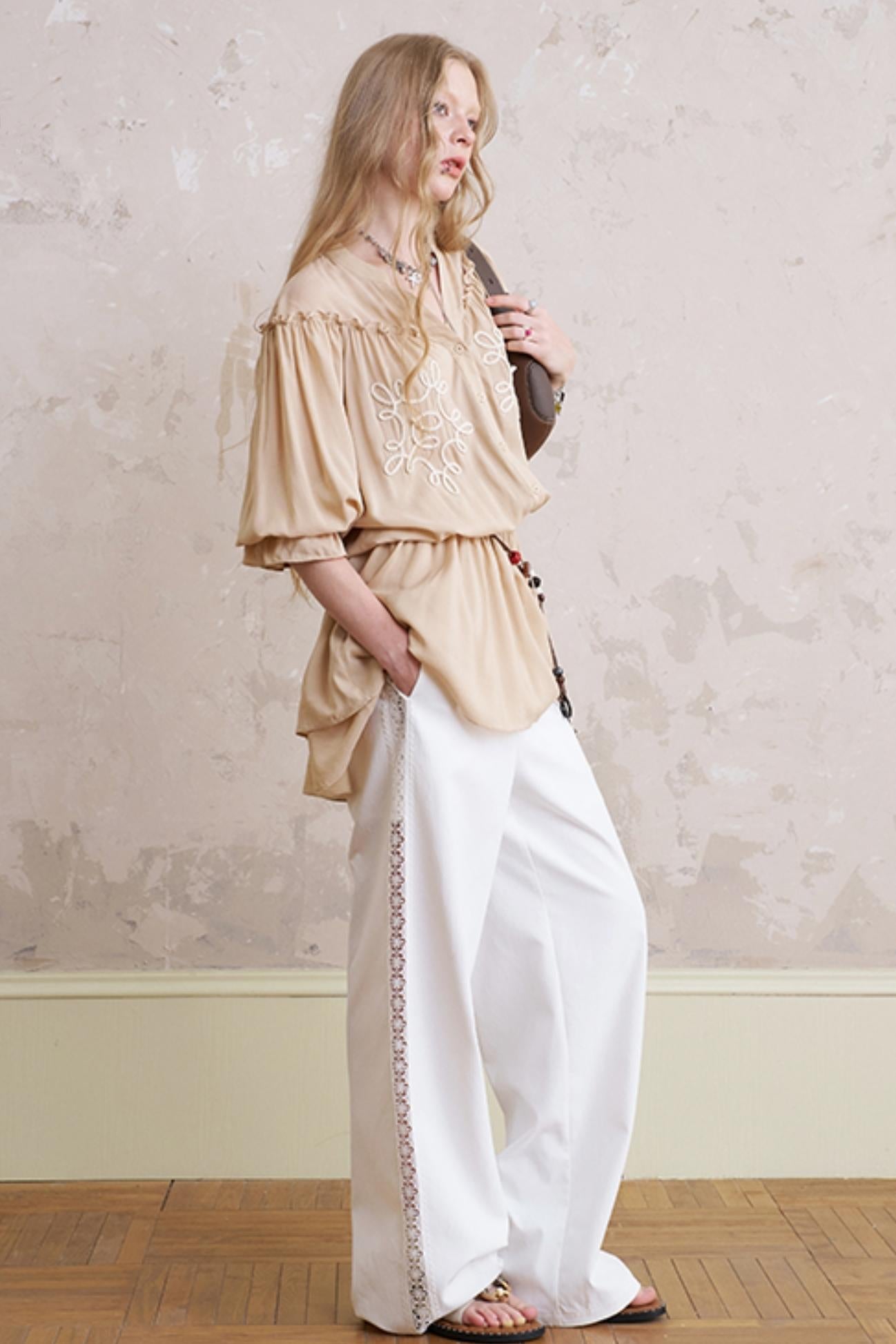 Summer Lace-Up Casual Pants