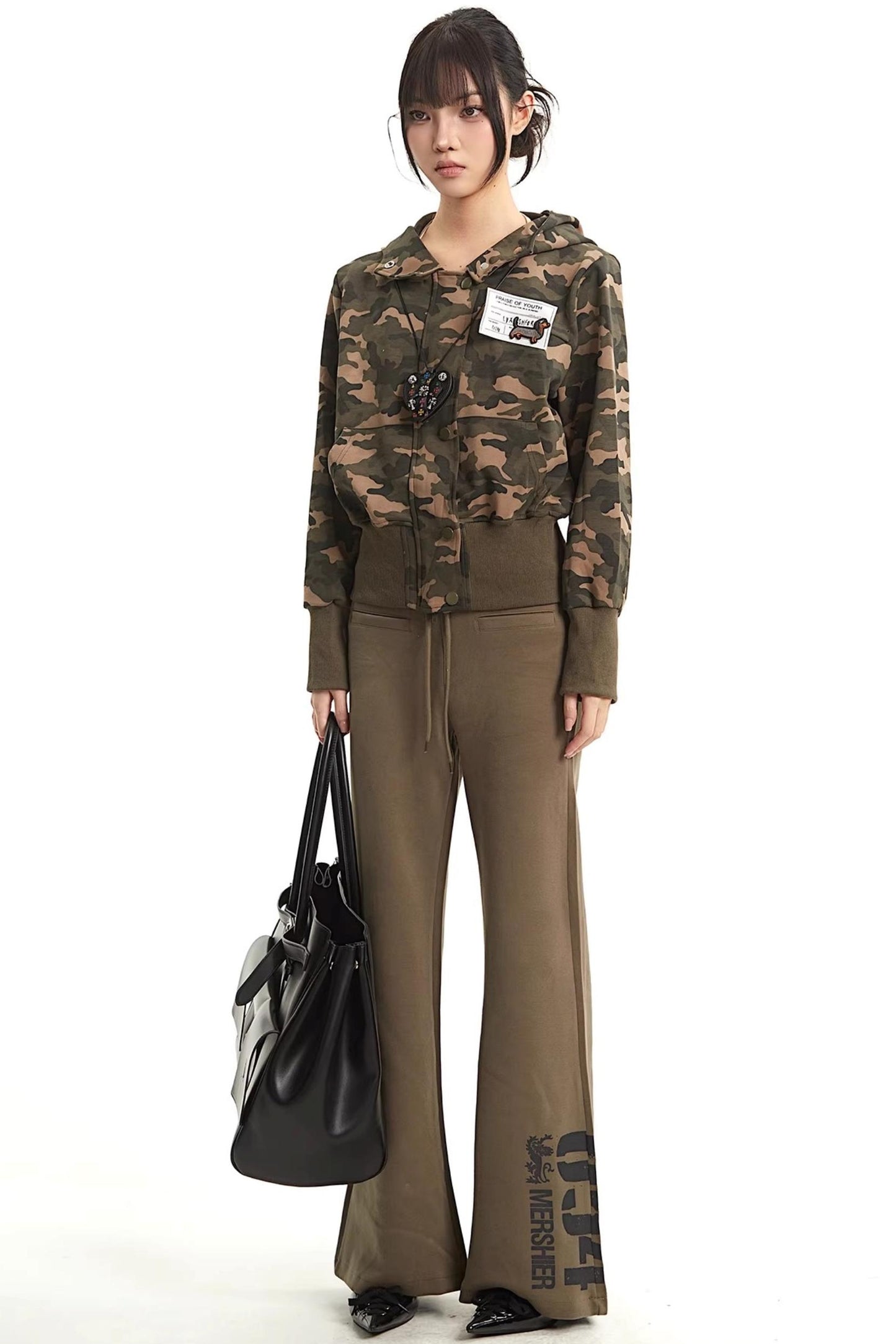 Camouflage Fur Collar Jacket