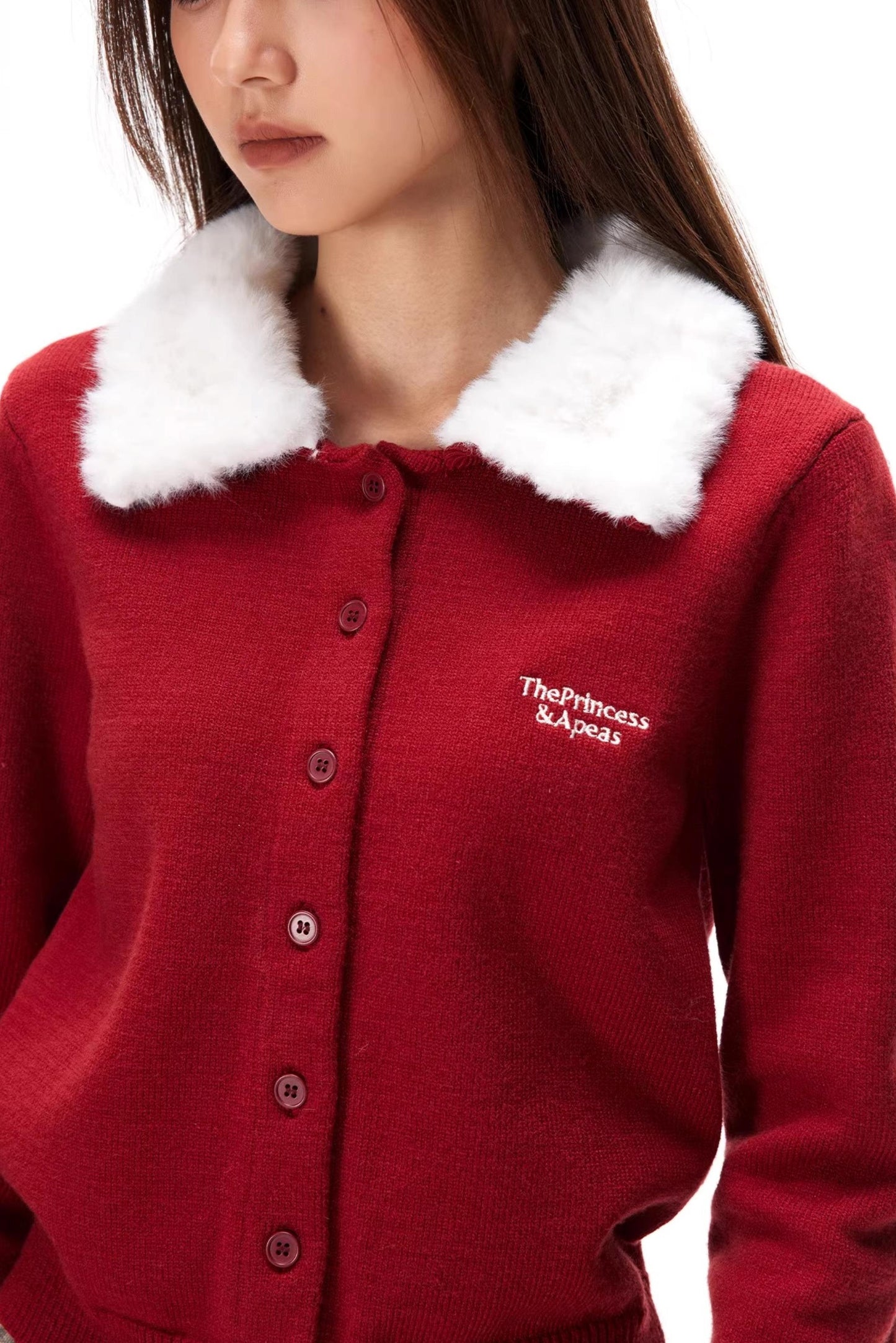 Retro Color-Block Fur Knit Sweater