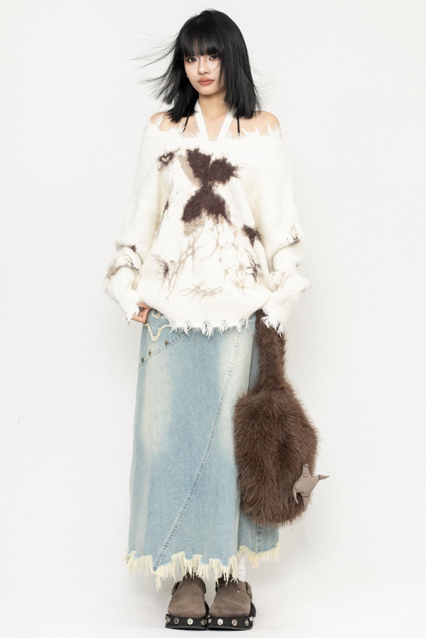 Vintage Butterfly Knit Top