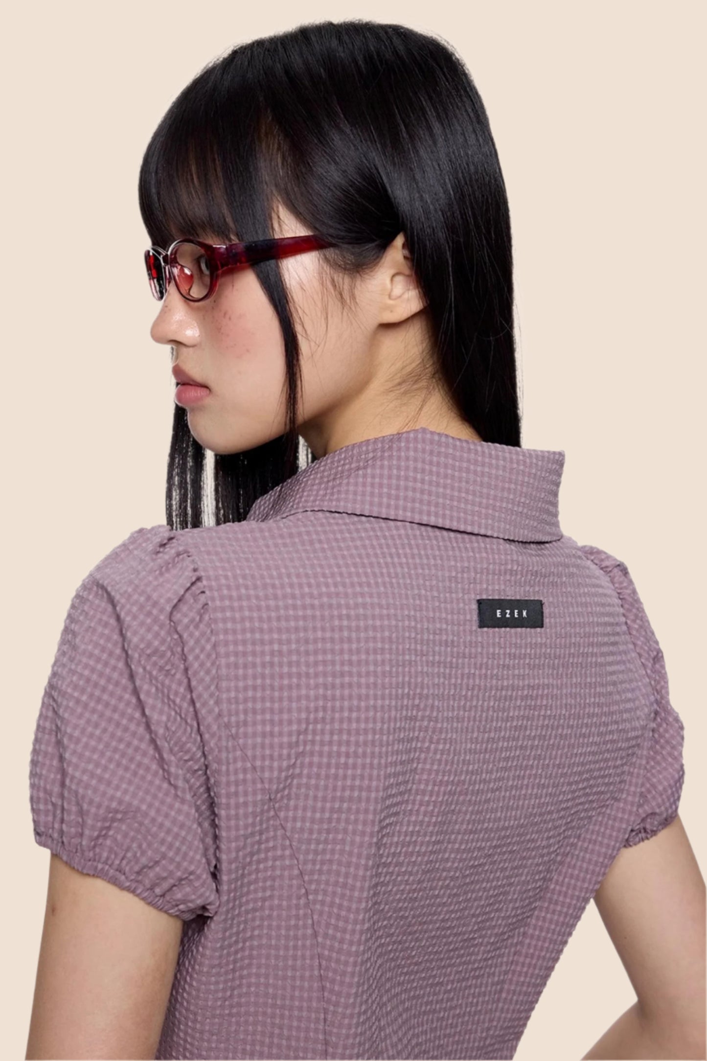 Purple Plaid Summer Shirt