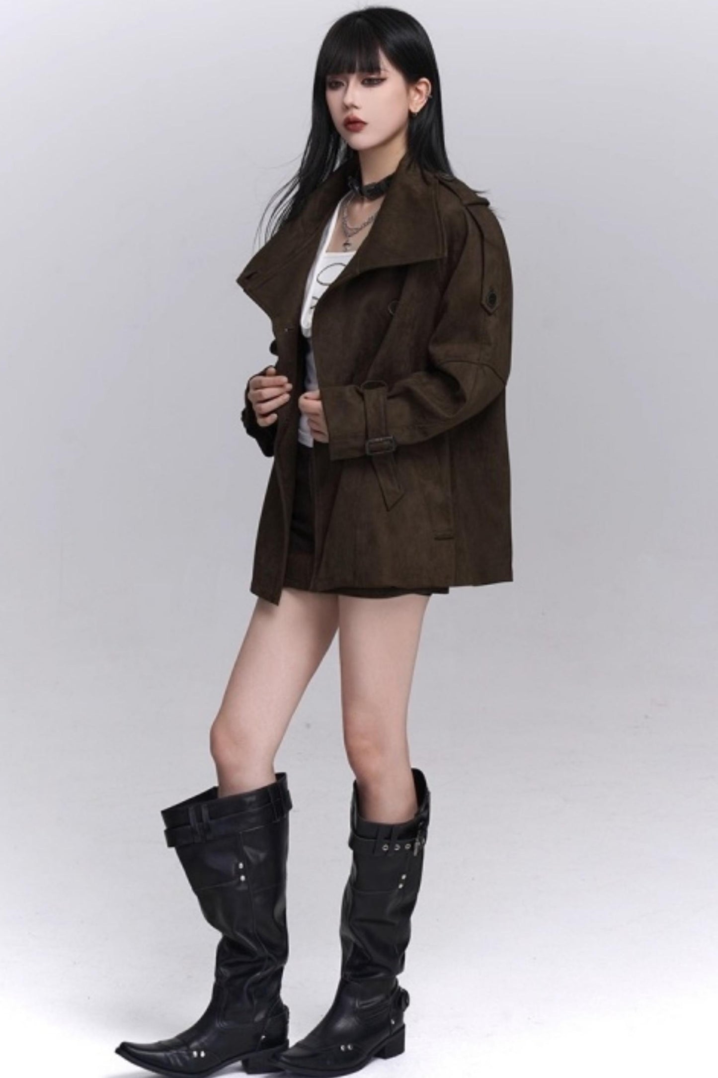 Brown Suede Autumn Jacket