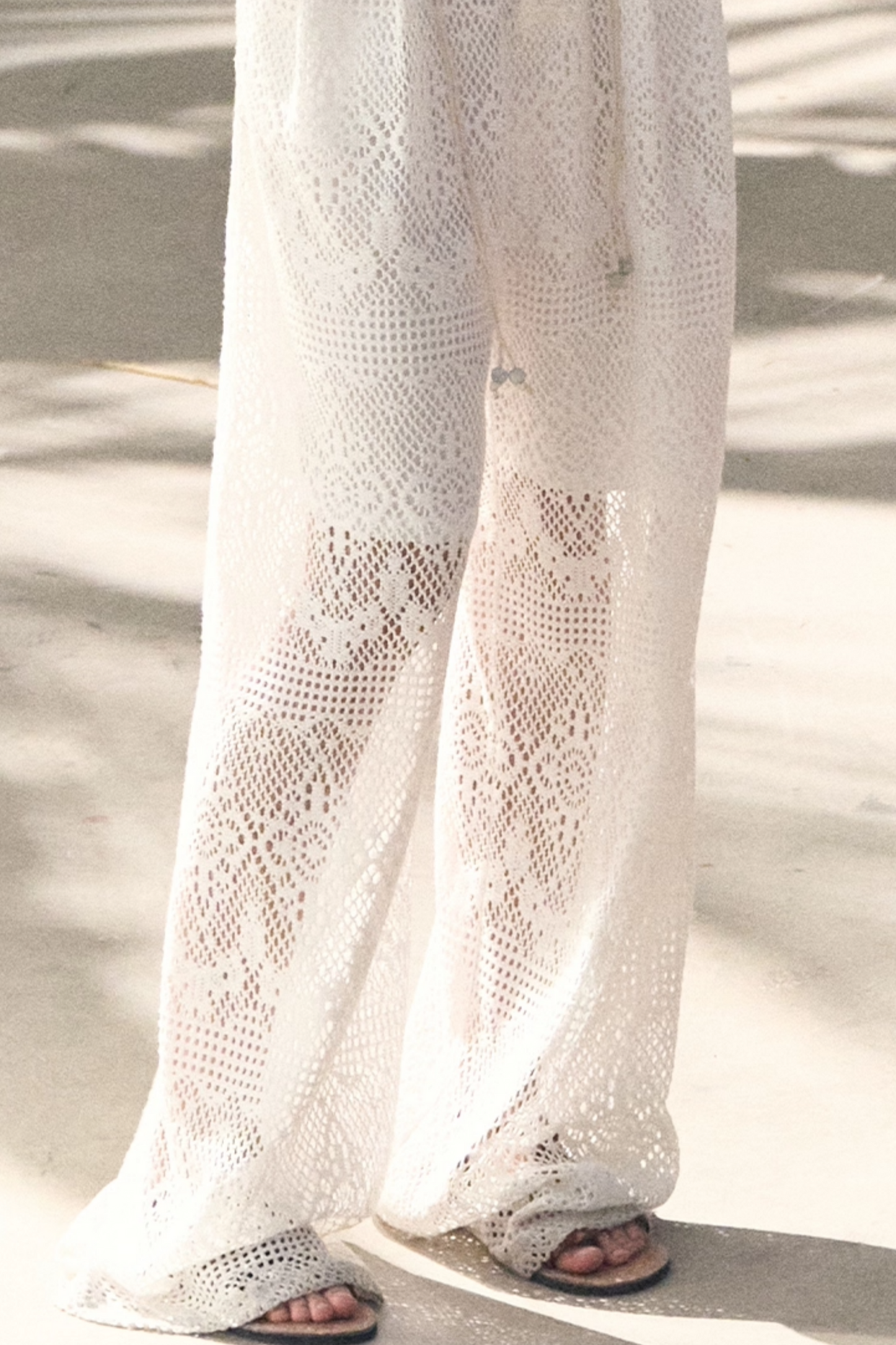 Hollow Crochet Lace Pants
