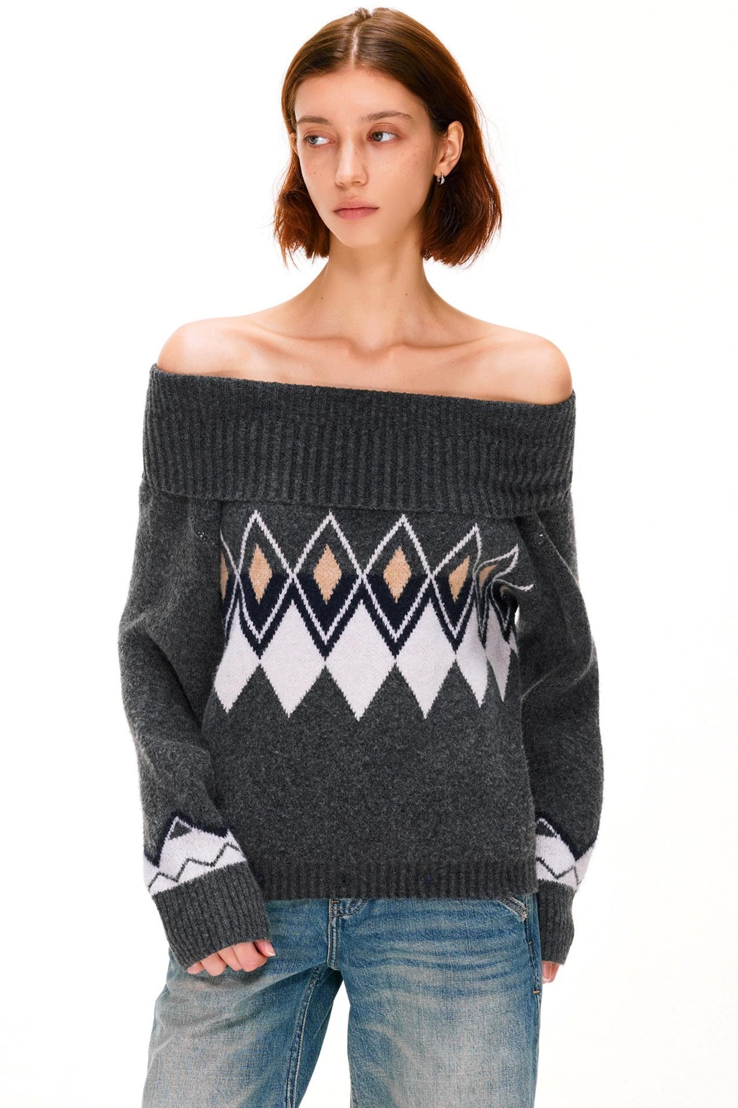 Color-Blocked Diamond Dress