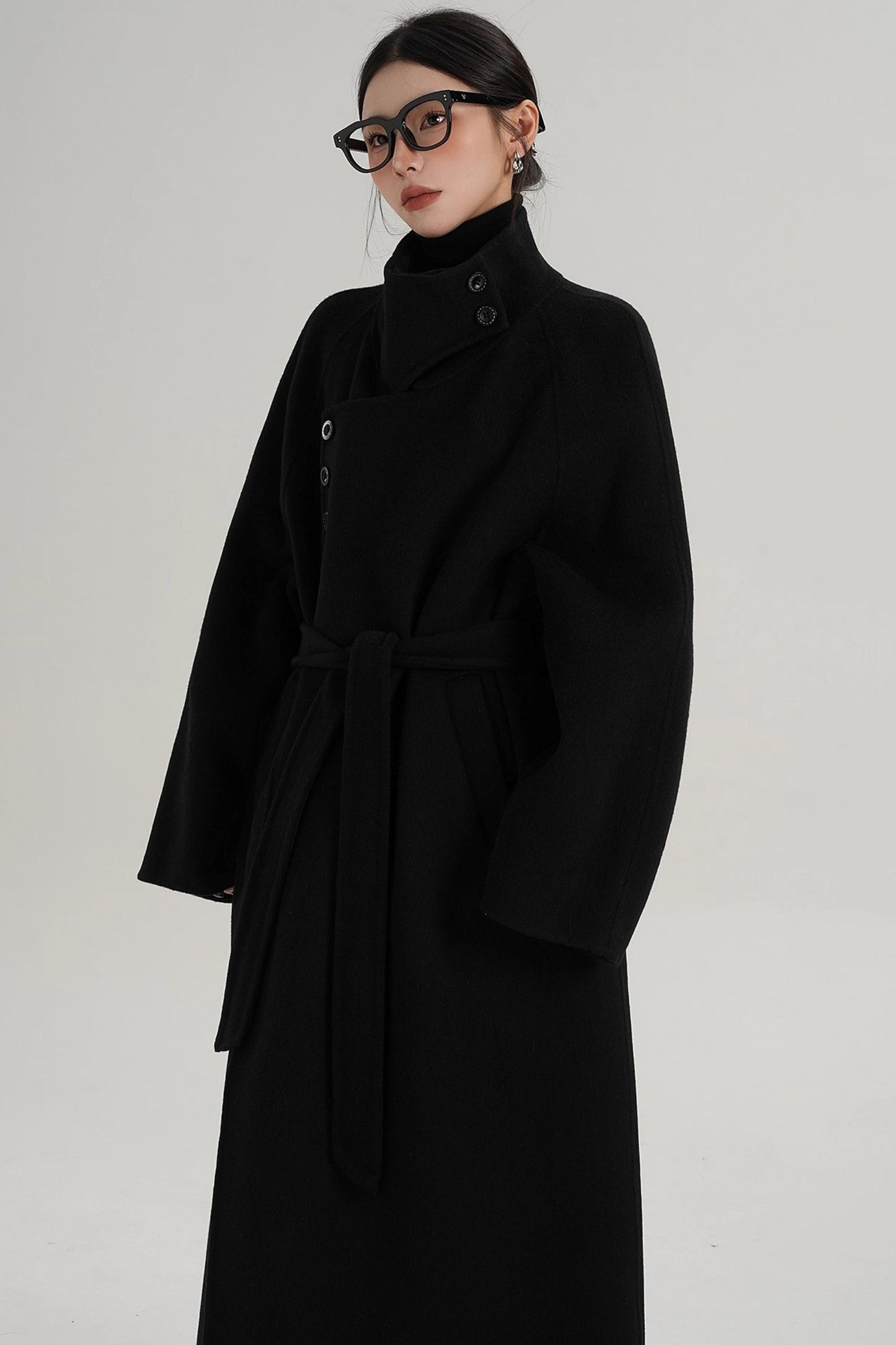 High Neck Wool Coat