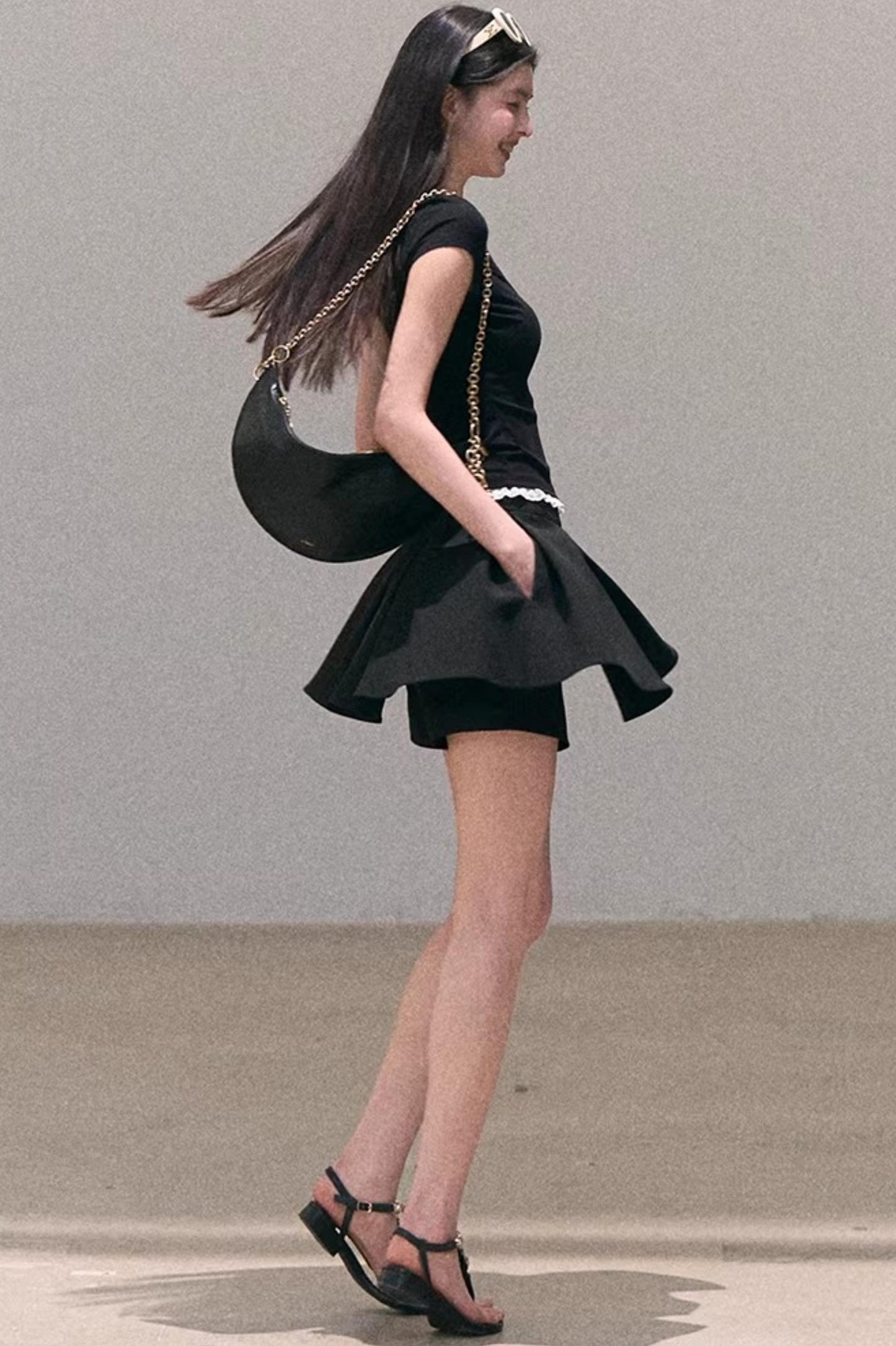 레이스 보헤미안 반팔 티셔츠