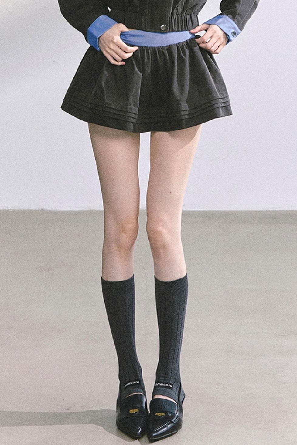 Womens Coat & Short Skirt Set-Up