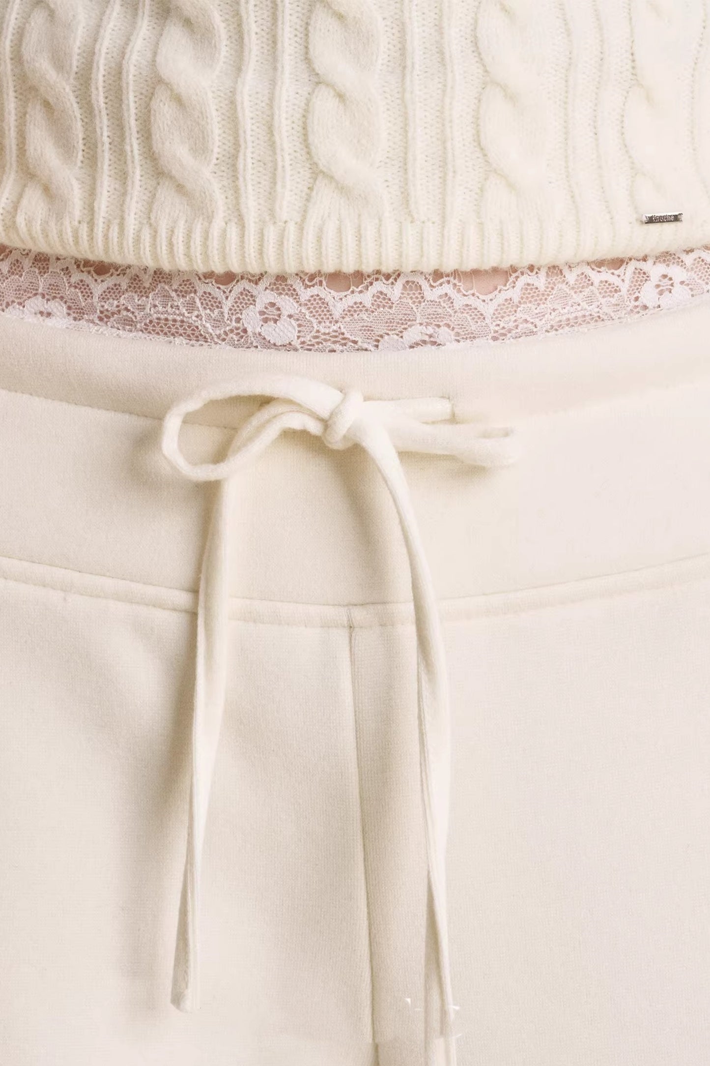 Romantic Lace Wool Pants