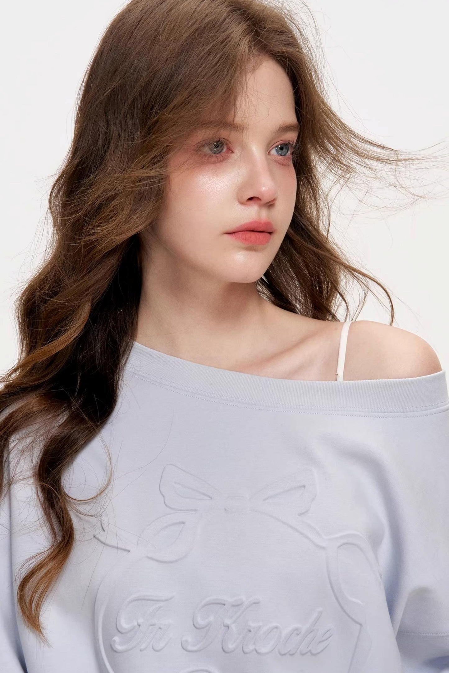 Hand-Painted Embossed Modal Sweatshirt