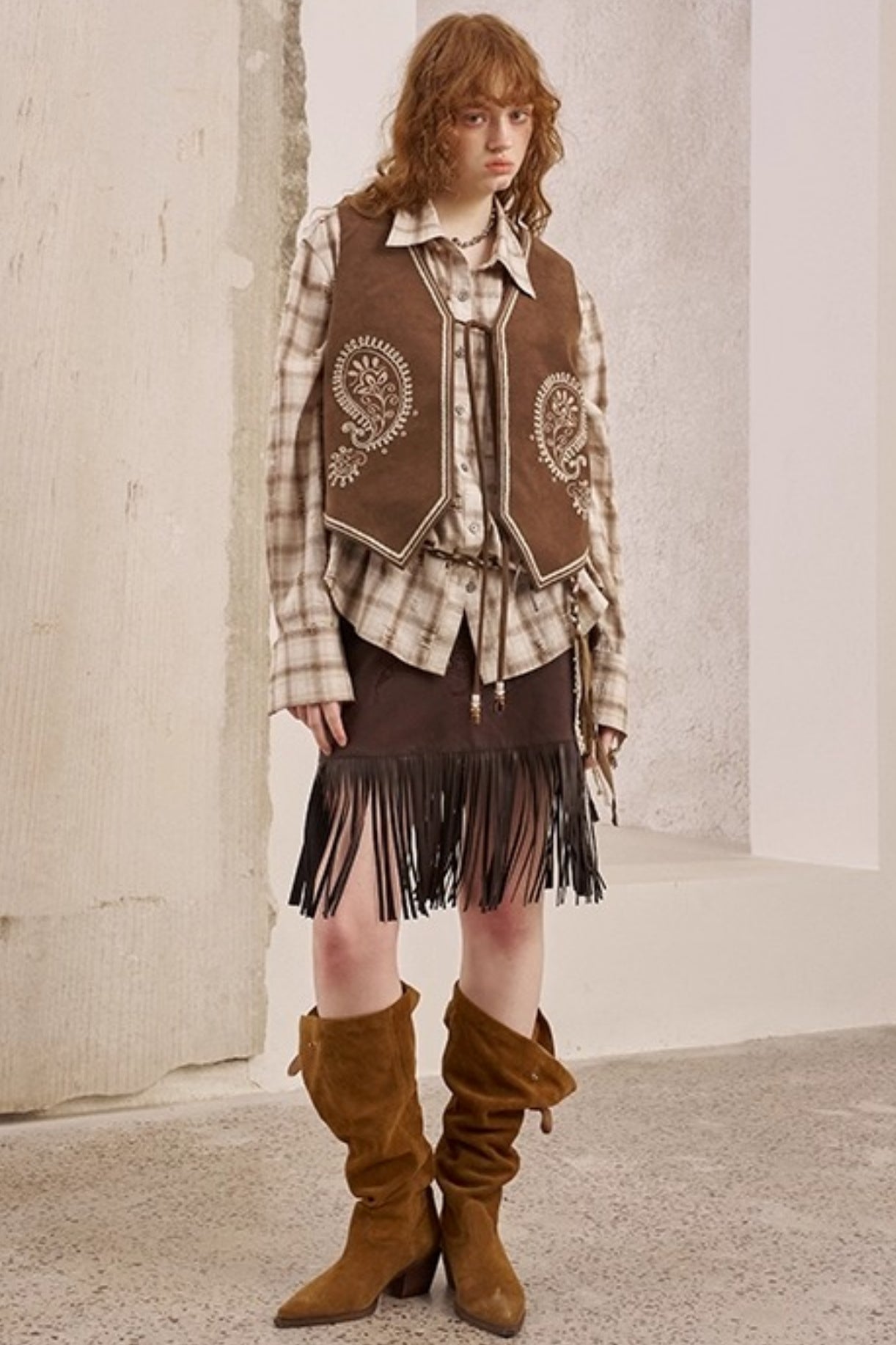 Vintage Distressed Plaid Shirt