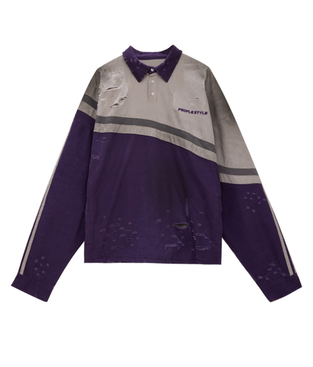 polo lapel pullover jacket