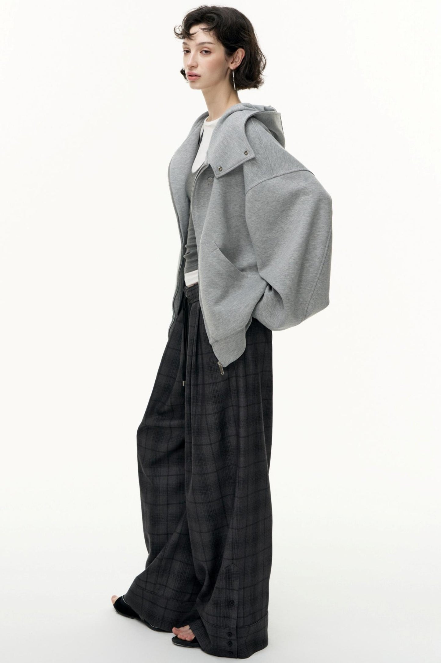 Tea Layer Hooded Cardigan Coat