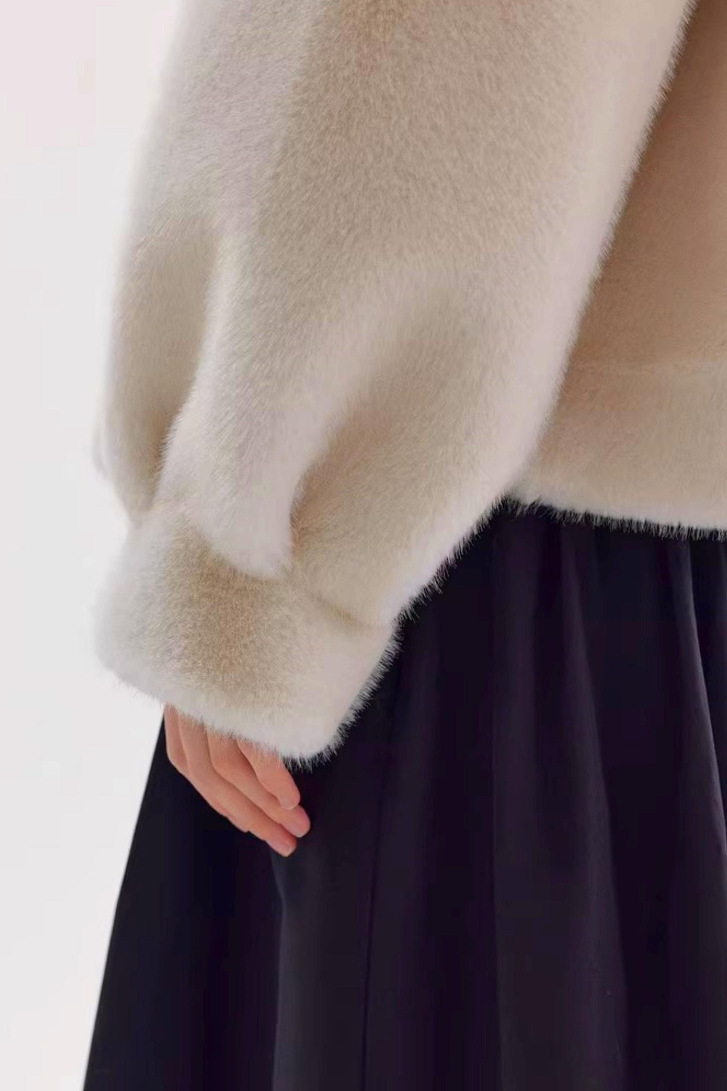 Faux Mink Fur Coat