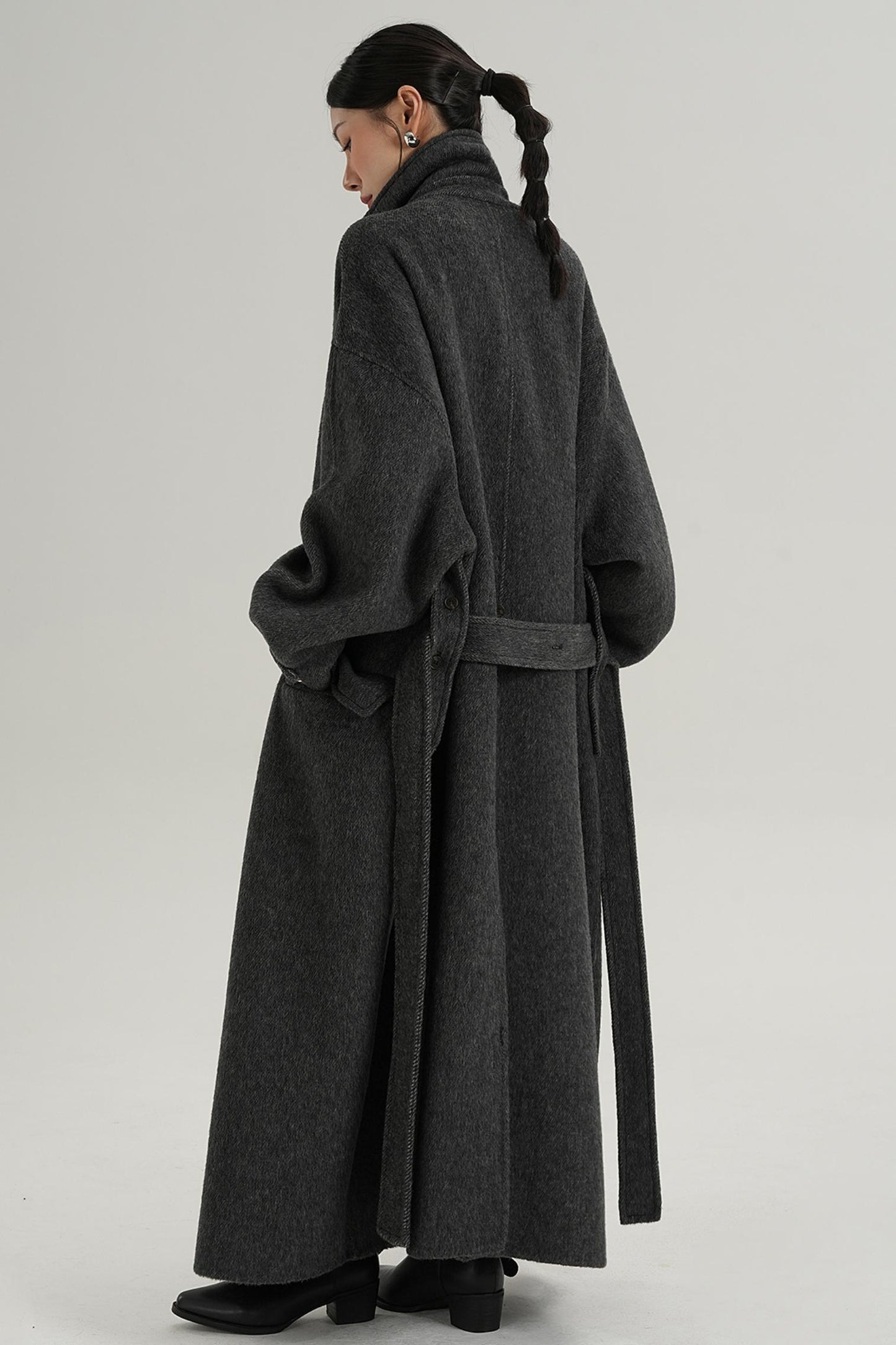 Woolen Silhouette Long Coat