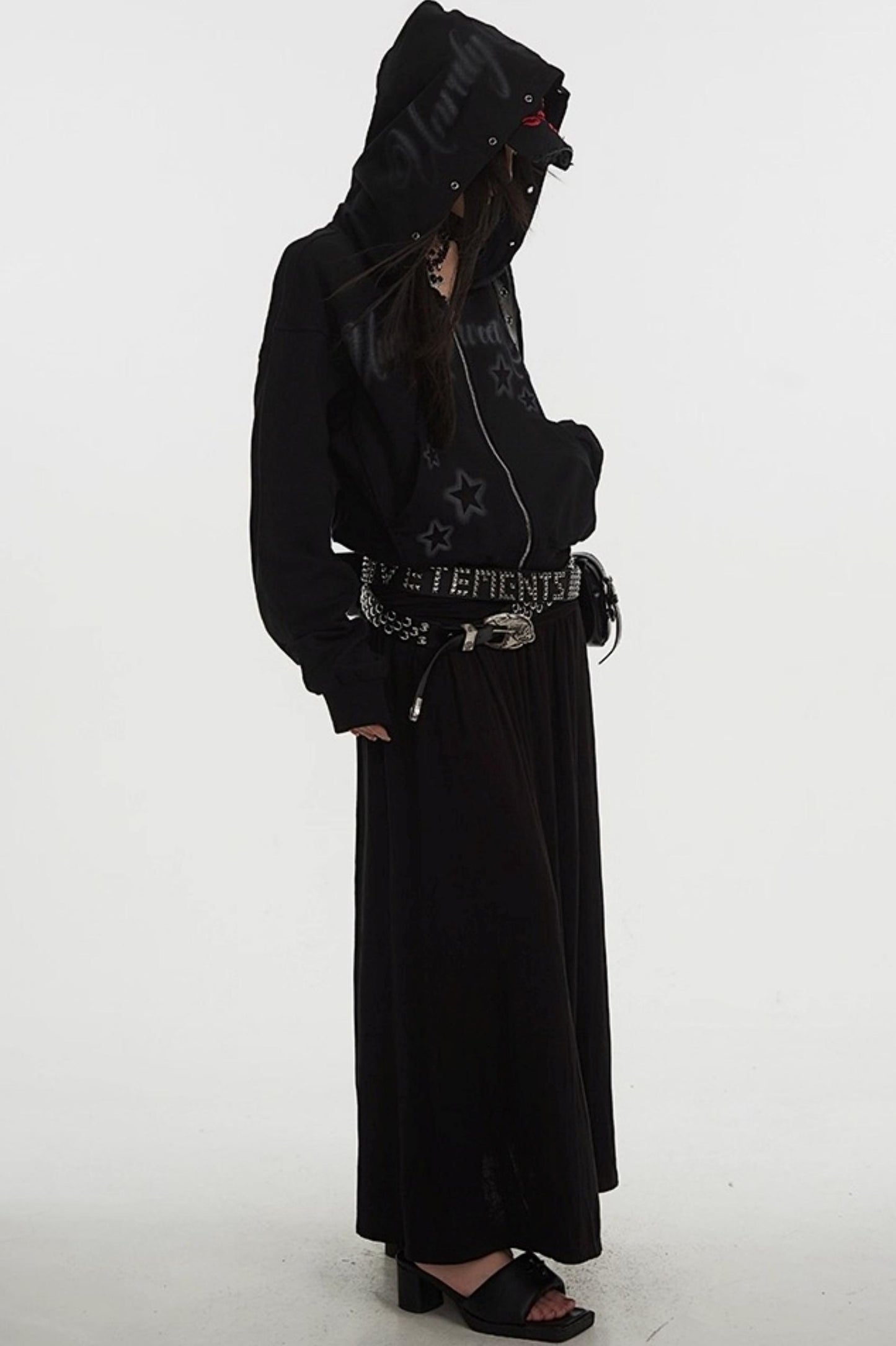 Lazy Zipper Hooded Jacket