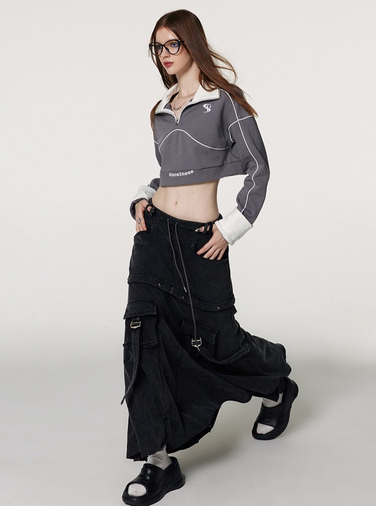 미디 길이의 툴링 스커트