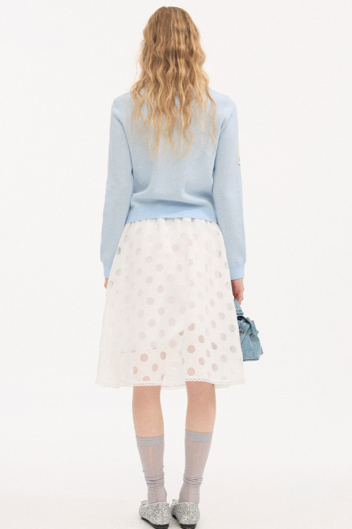 Polka Dot Knit Cardigan