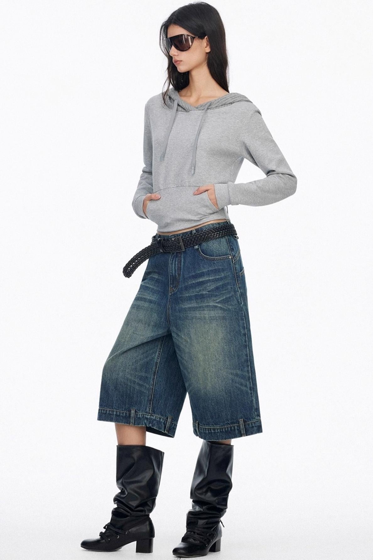 Layer Hooded Slim Sweatshirt