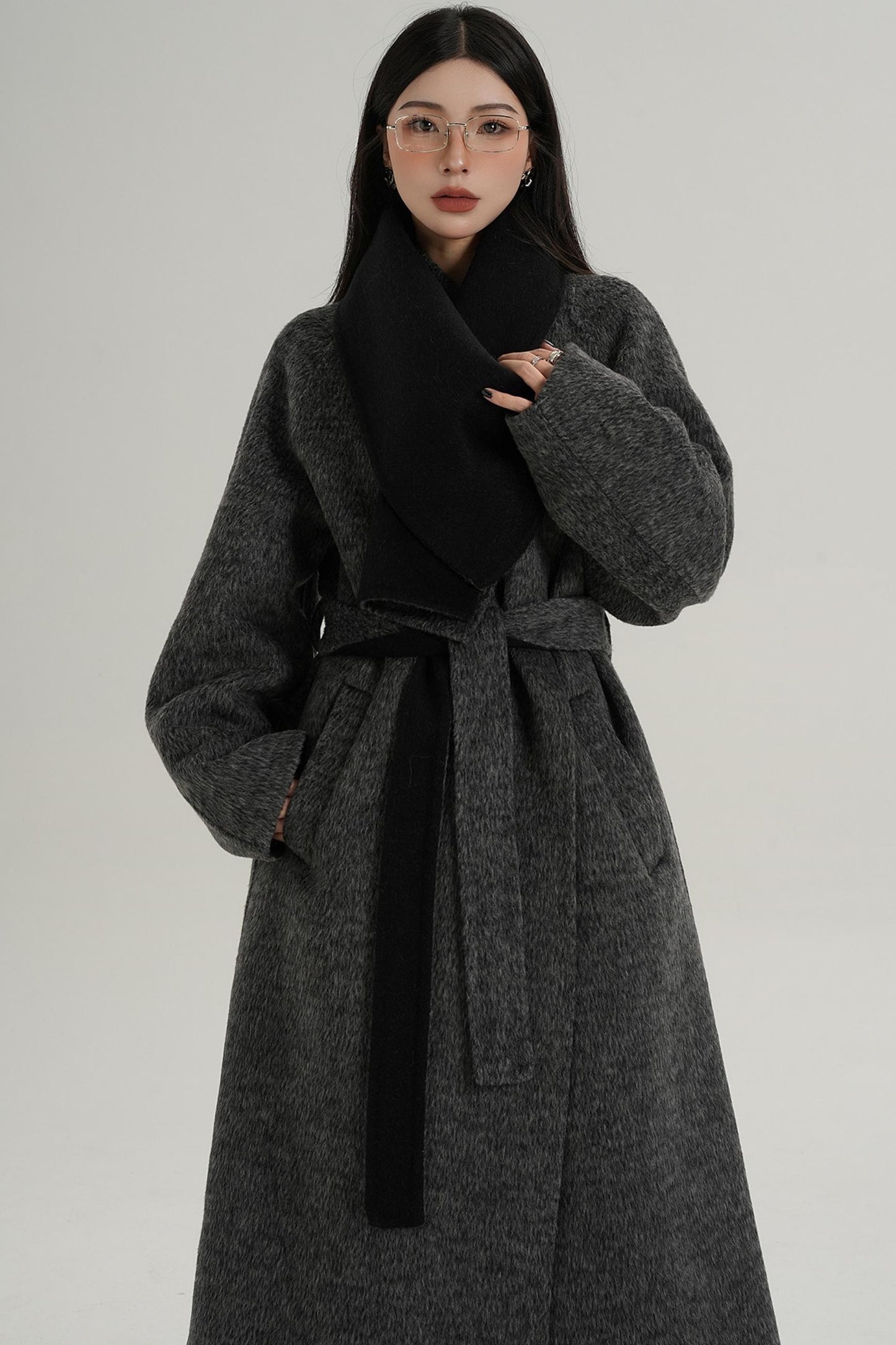 Reversible Long Wool Coat