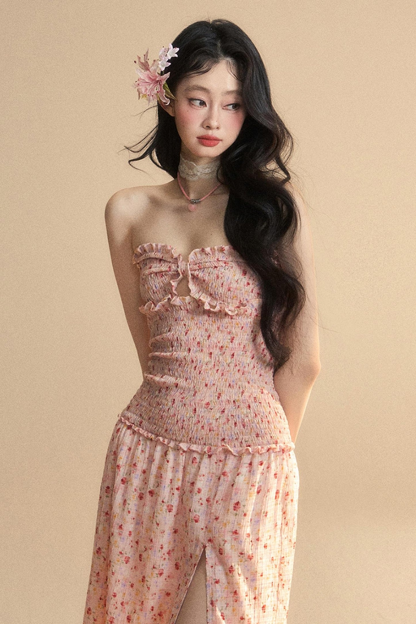 Floral Halter Maxi Dress