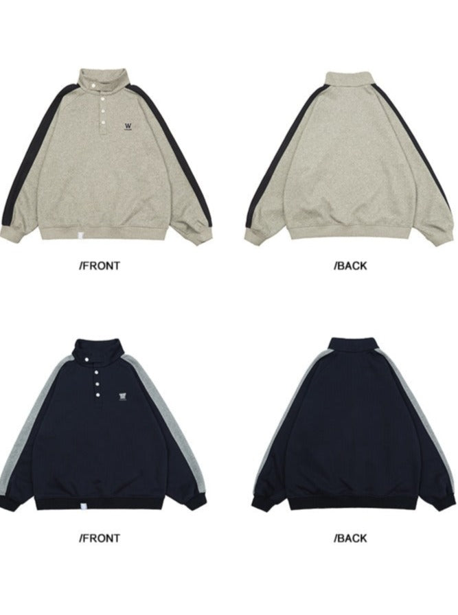 Stand collar pullover sweater
