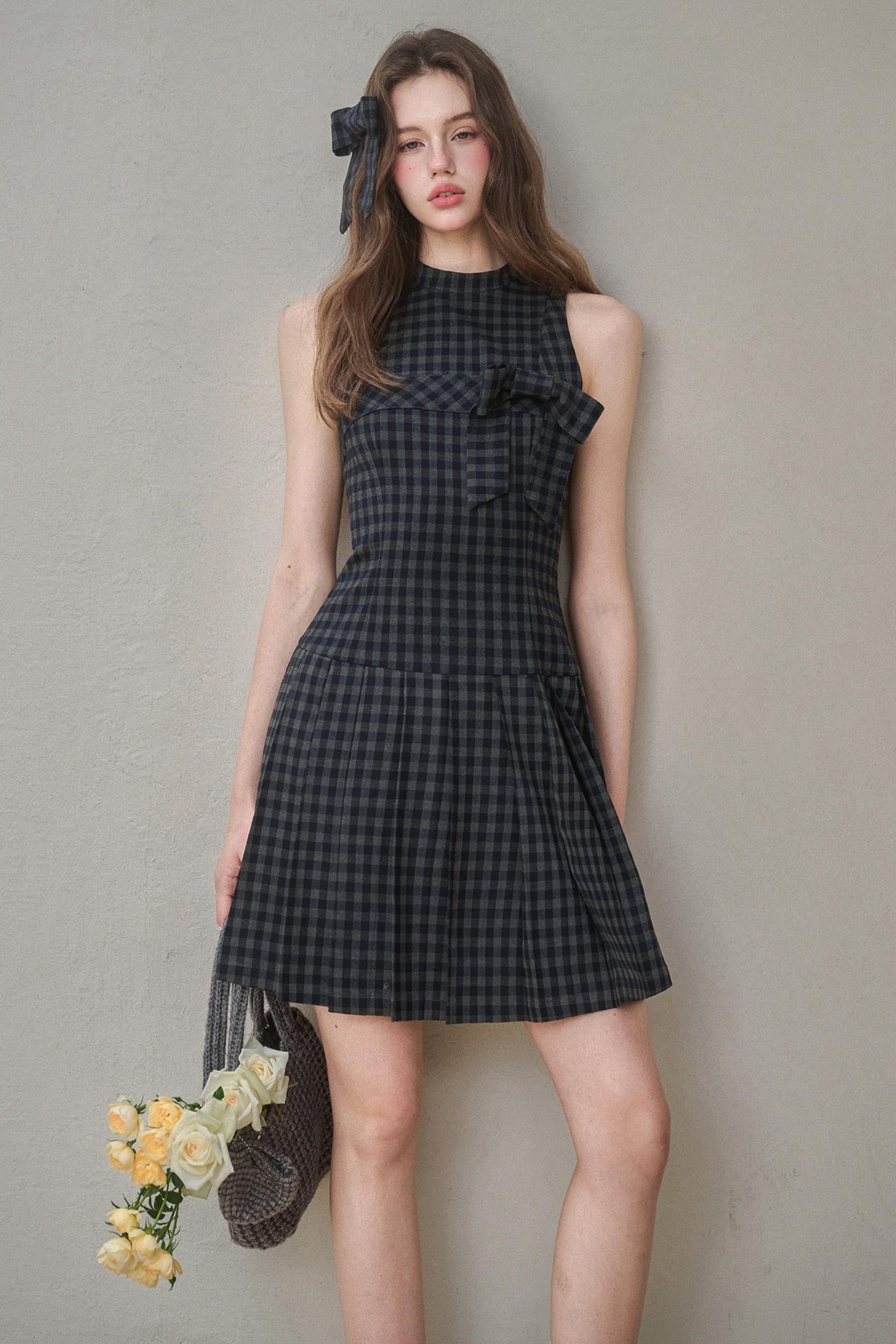 Honesty Bow Pleated Dress main image 1