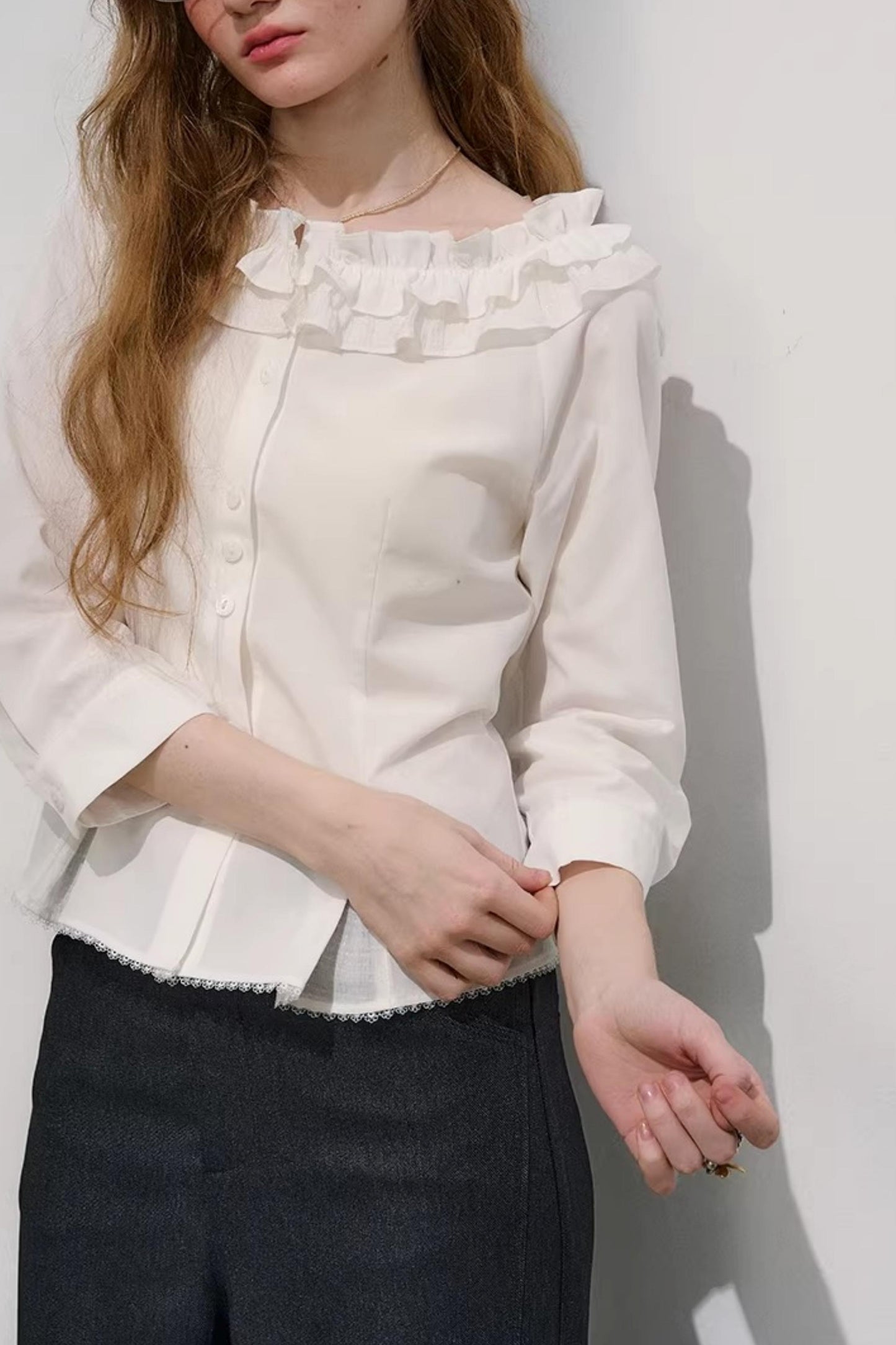 Love Thoughts White Lace Shirt