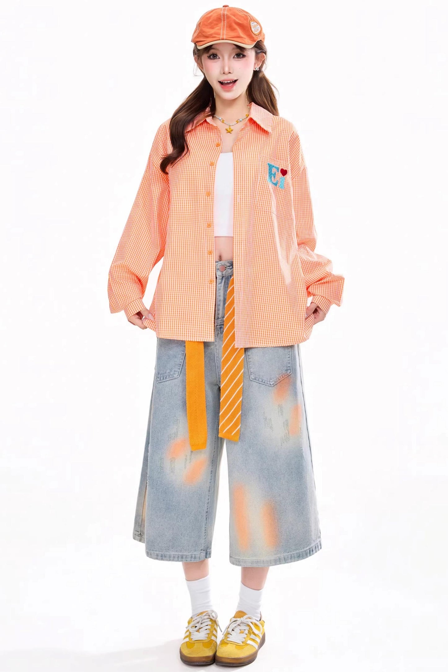 Dopamine Patchwork Plaid Shirt