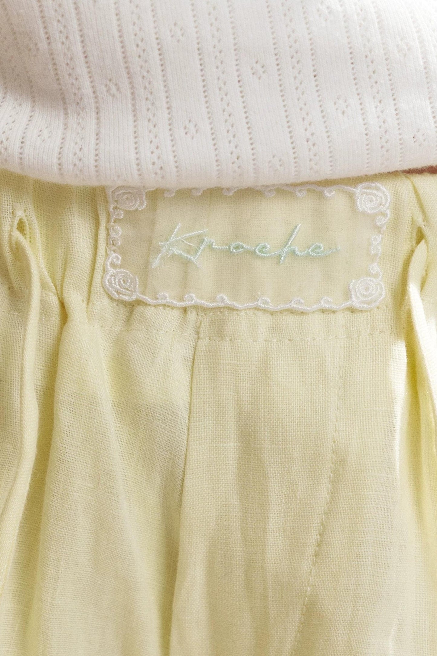 Linen Tencel Beaded Blouse Set-Up