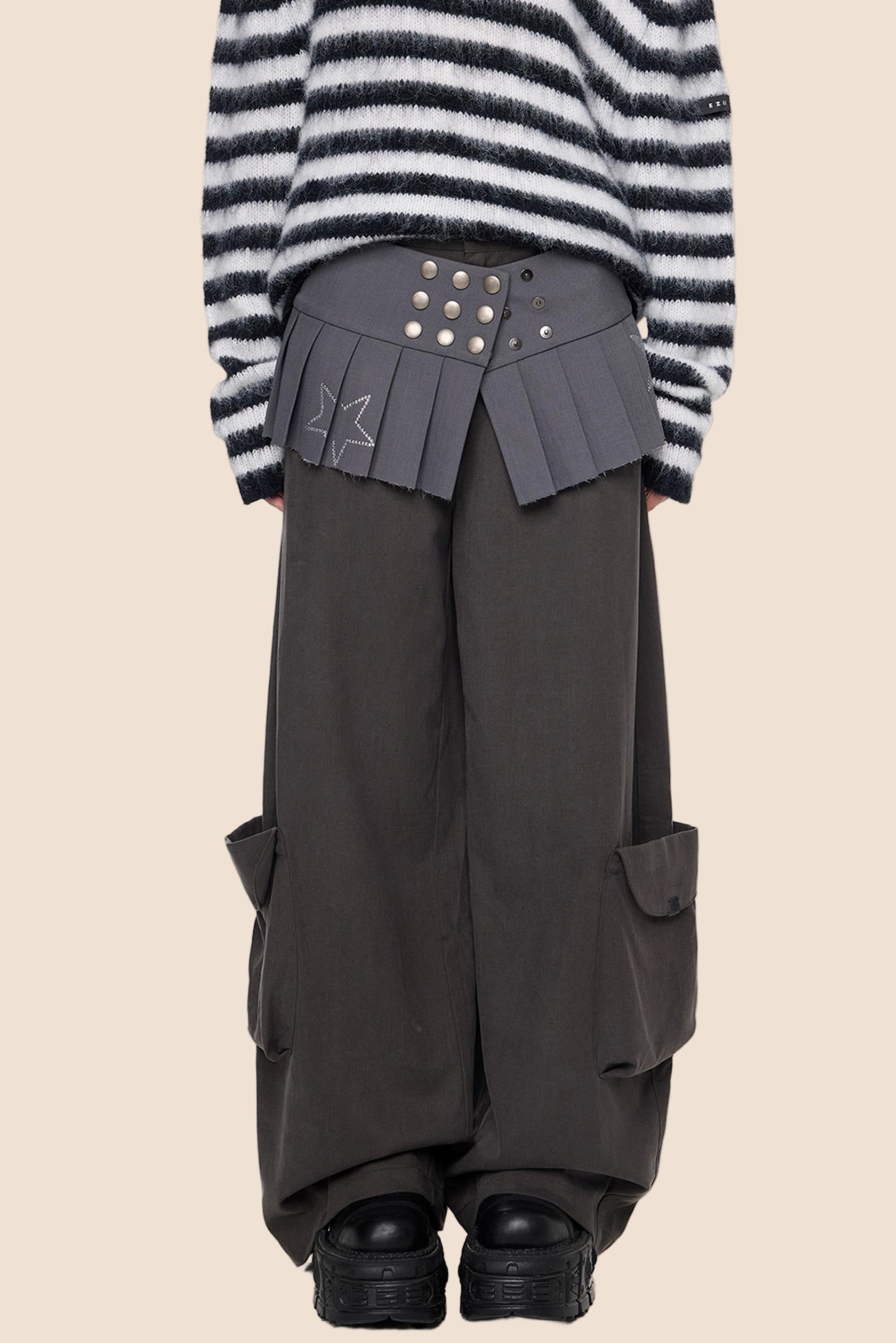 Fall Retro Wide-Leg Pants