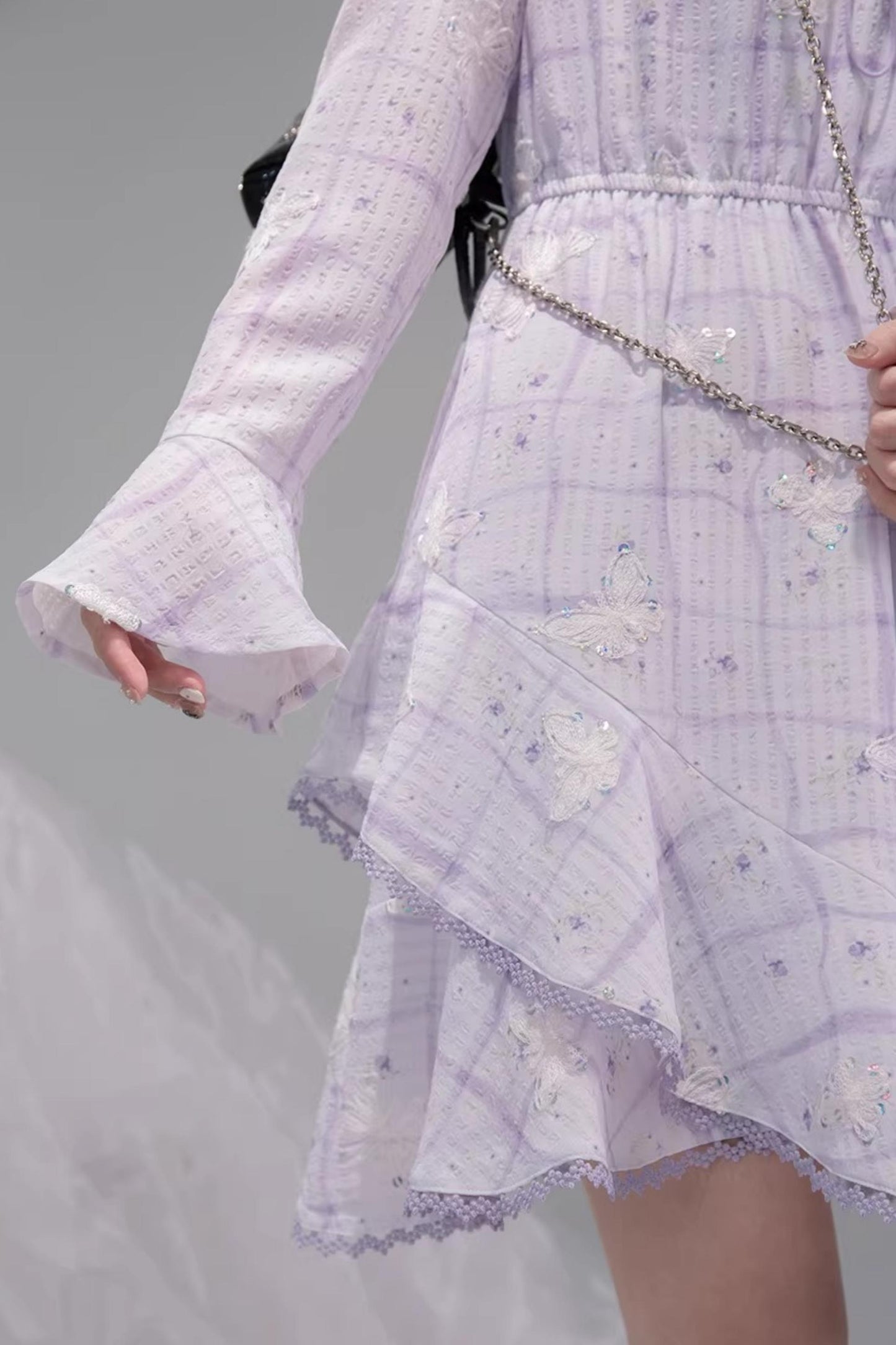 Butterfly Wing Embroidered Dress