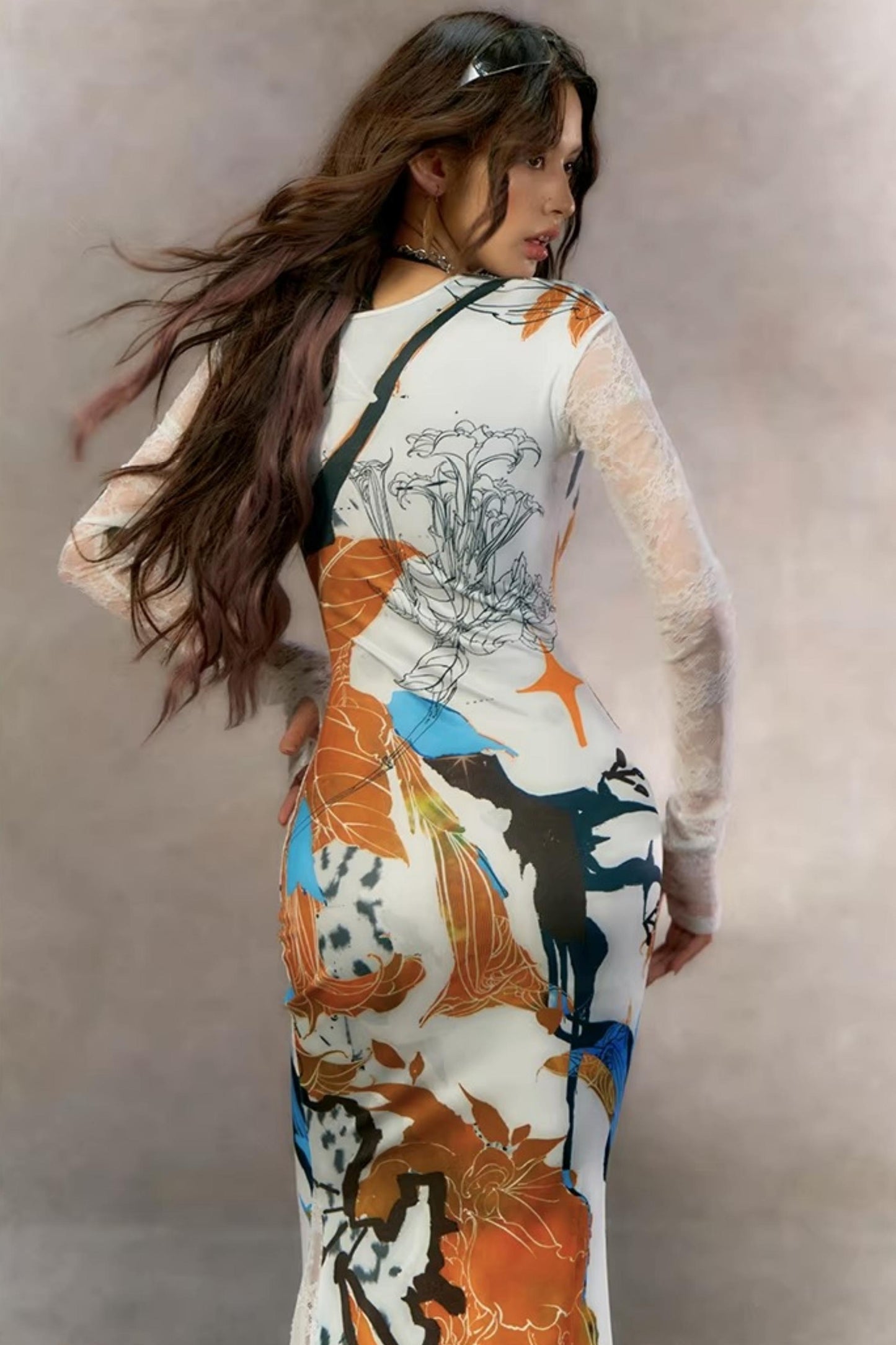 French Retro Lace Dress