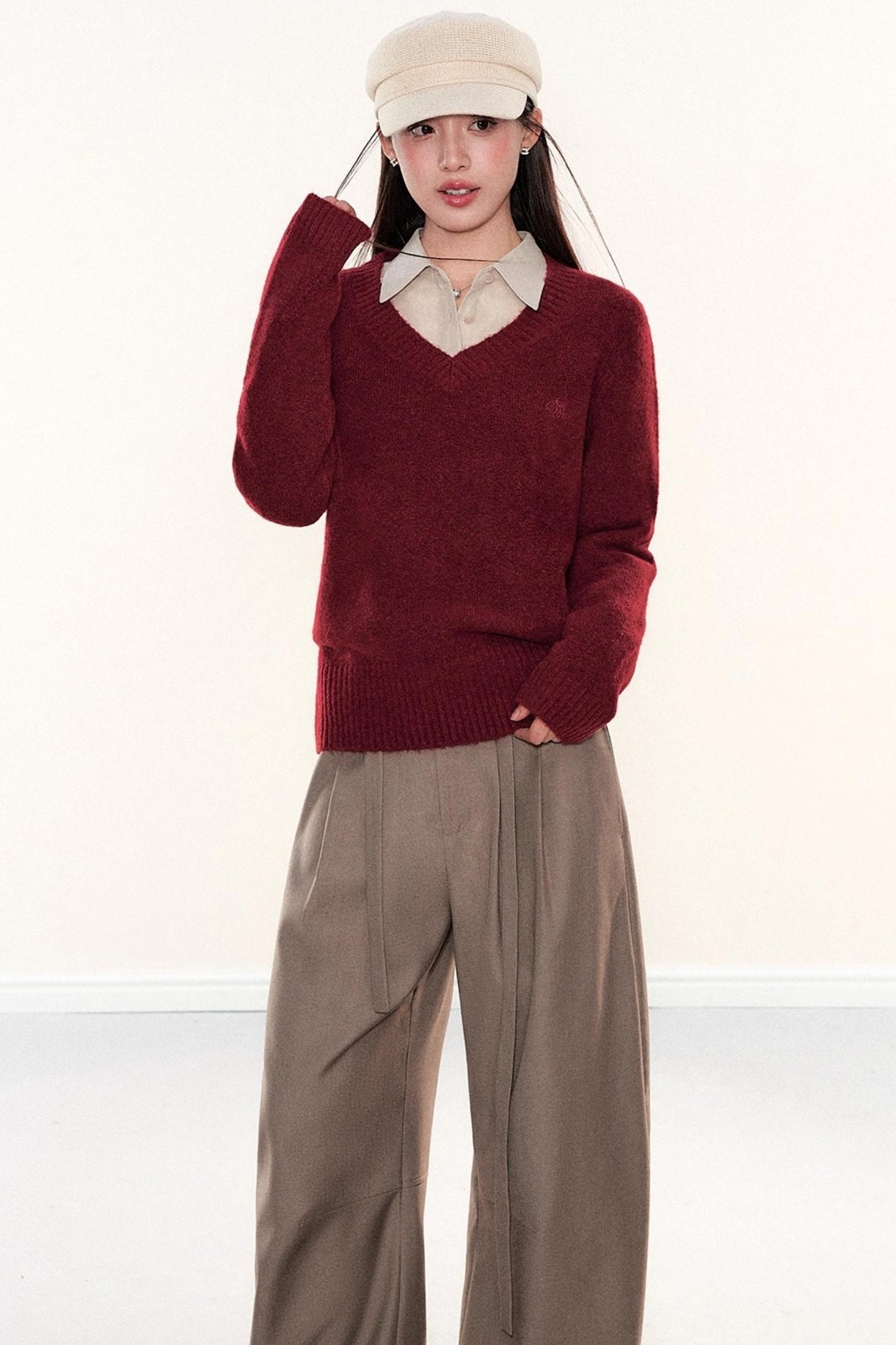 Soft Knit V-Neck Sweater