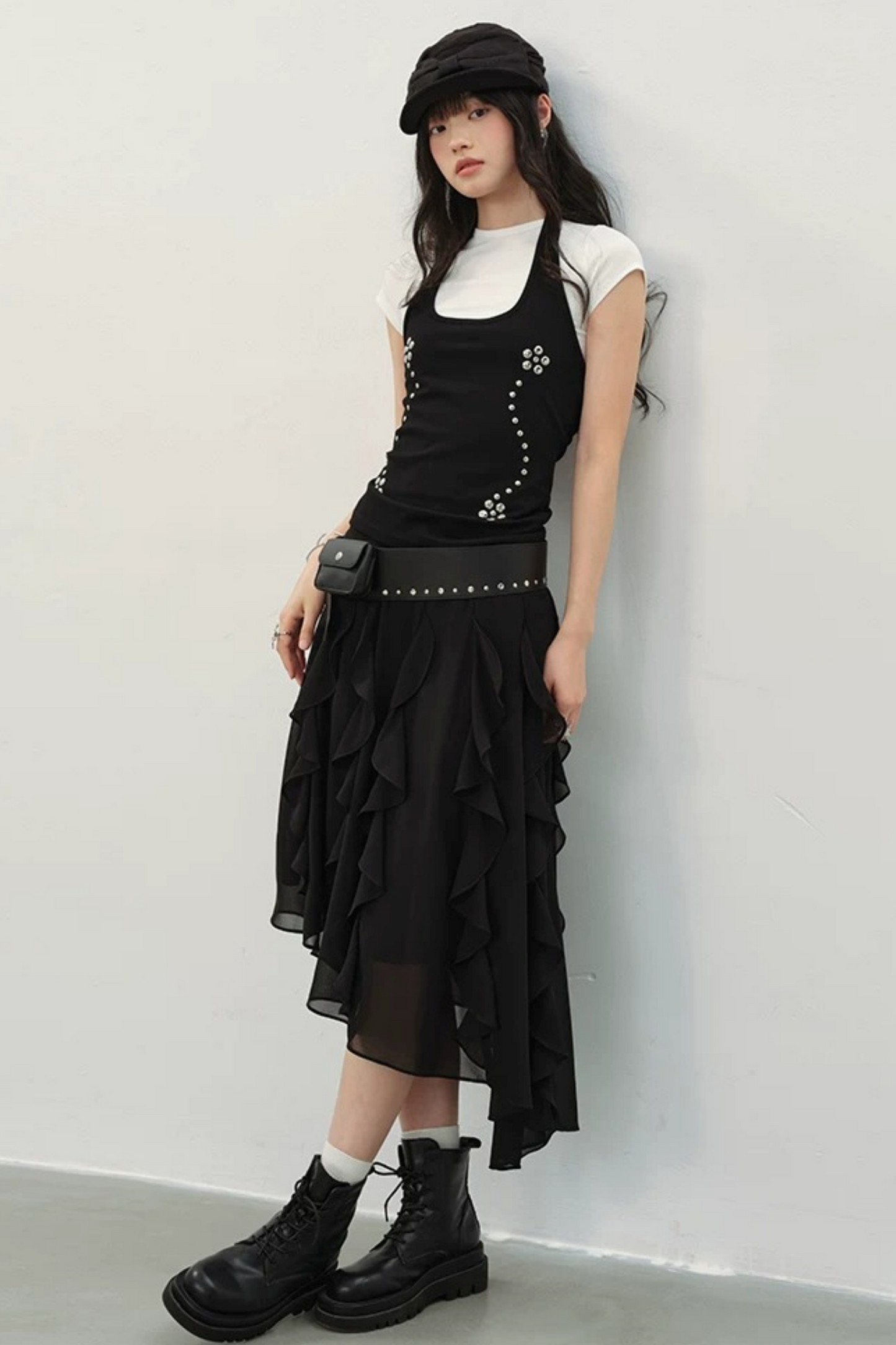 Parisian Shadows Chiffon Skirt