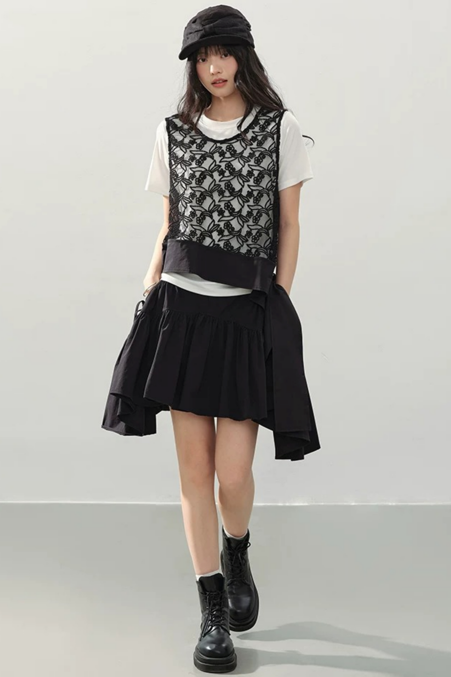 Irregular A-Line Mini Skirt