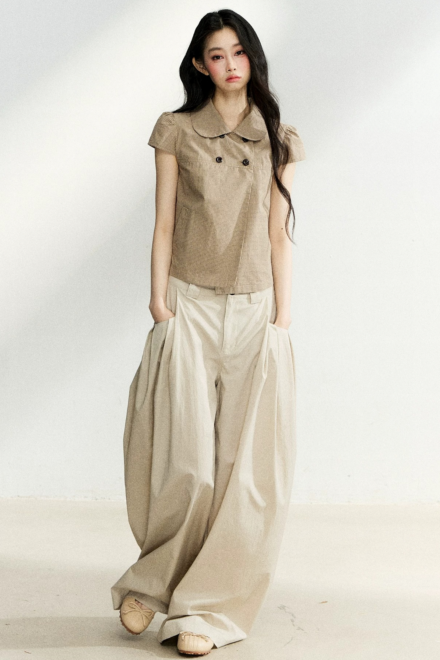 Summer High-Waisted Wide-Leg Pants
