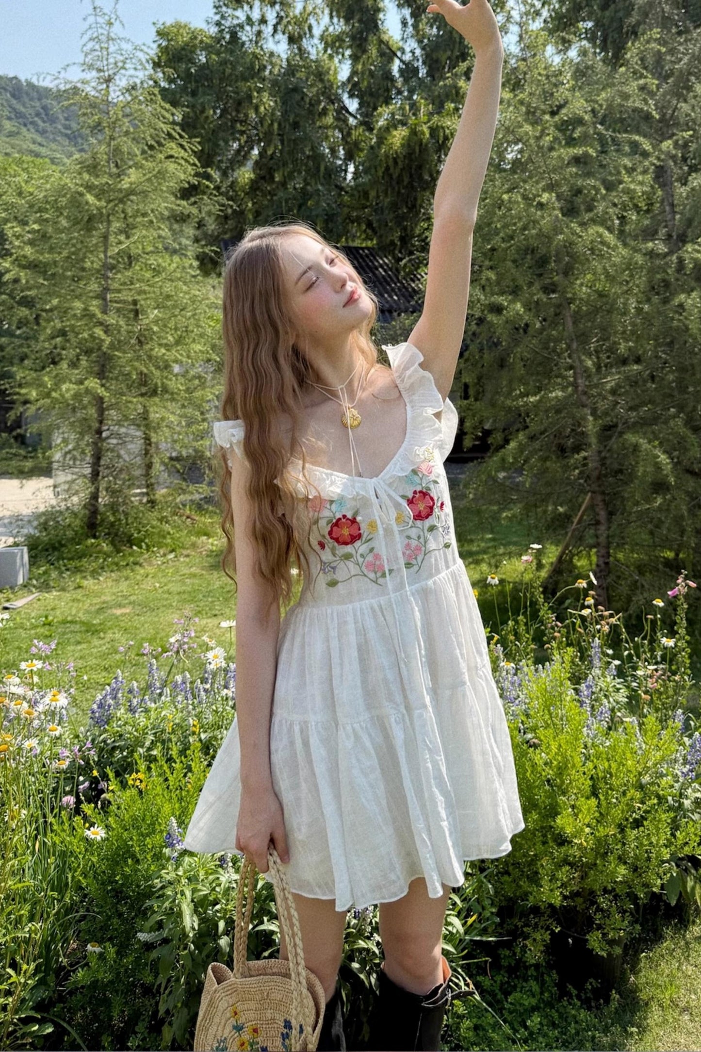 V-Neck Blossom Dress