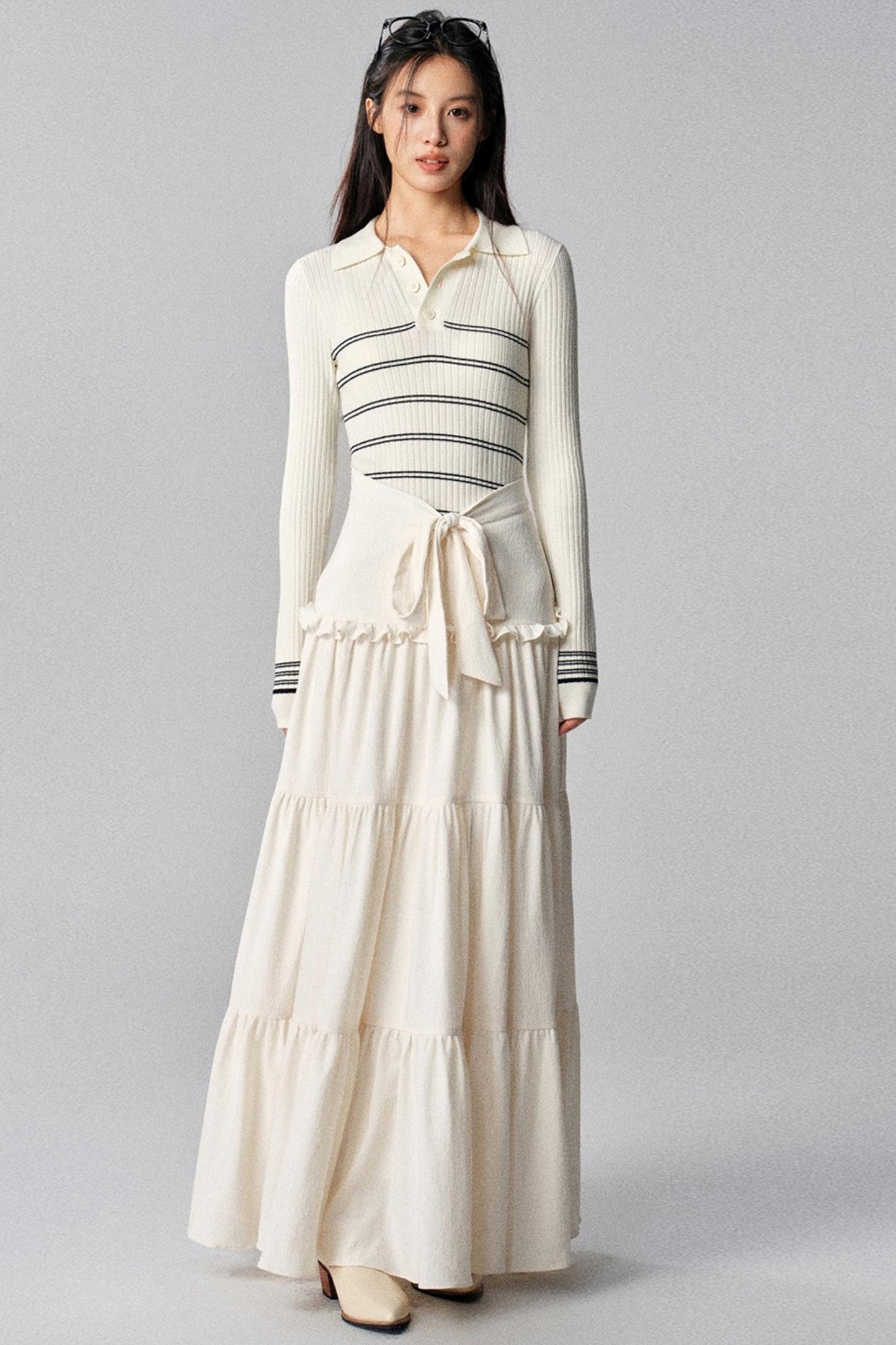 Mountains Melody White Skirt