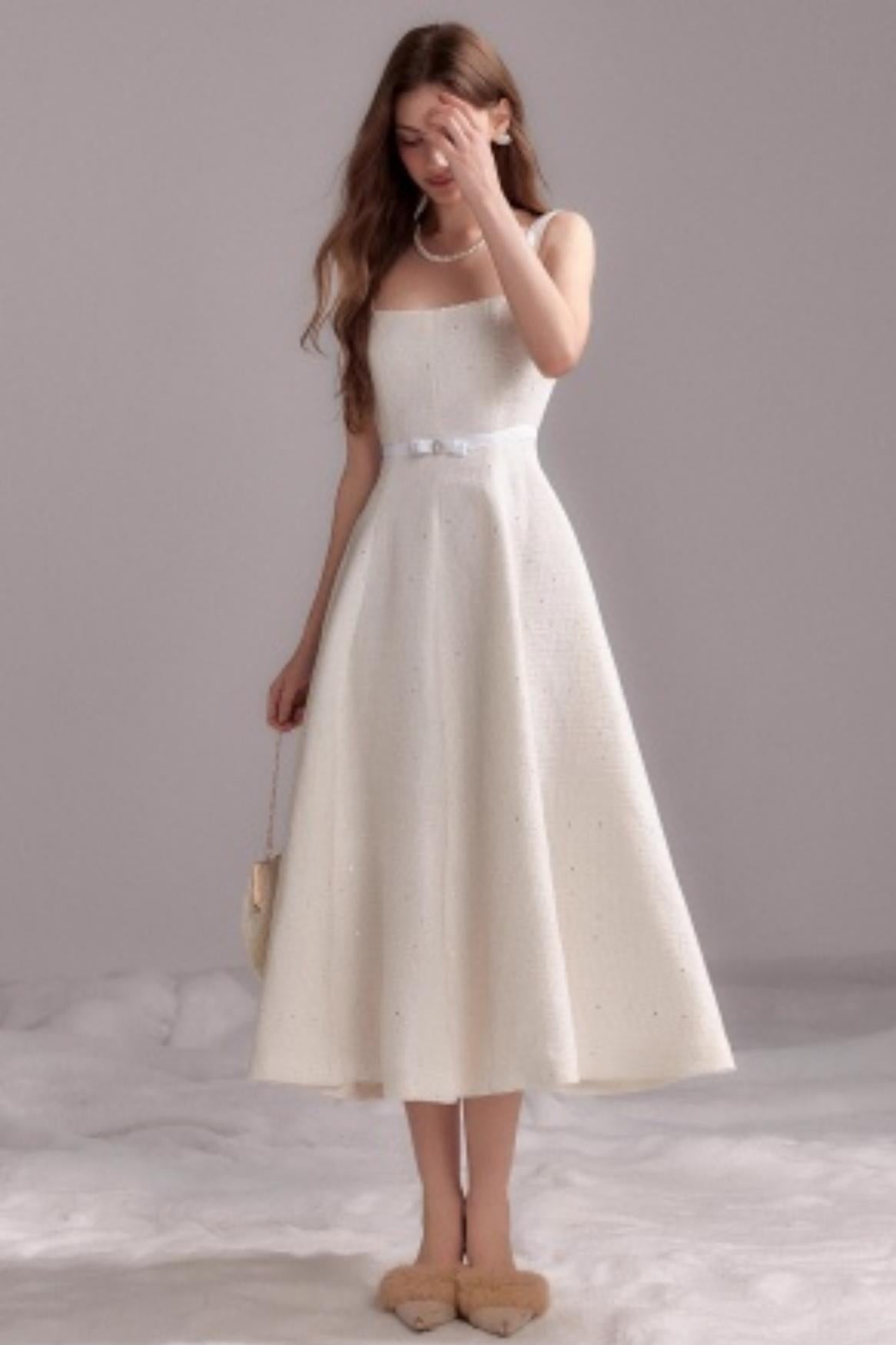 Moonlight Wool Sequin Camisole Dress