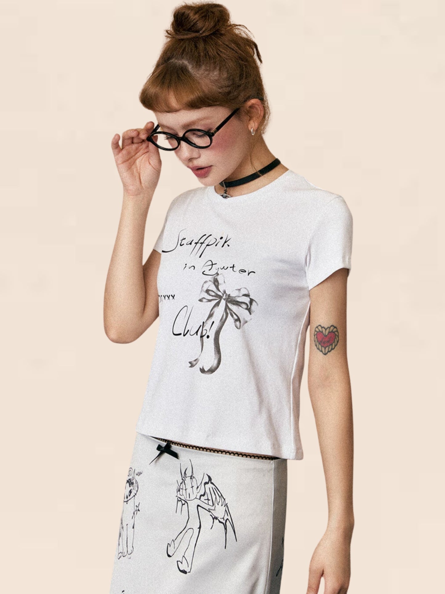 Slim Fit Cropped T-Shirt Set-Up