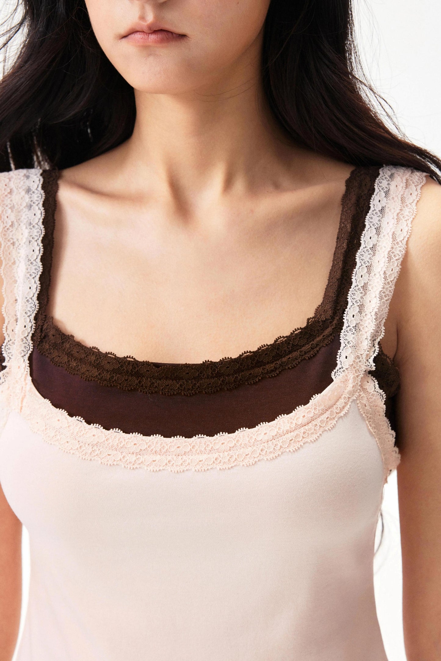 Lace Trim Star Print Top