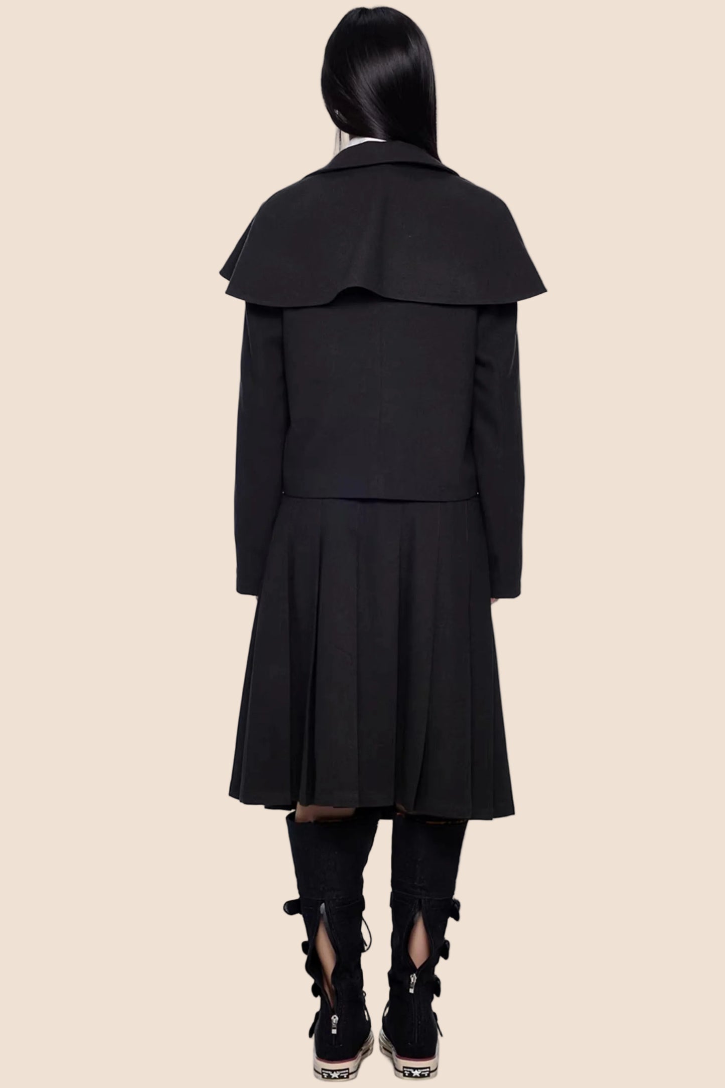 Double-Breasted Cape Coat