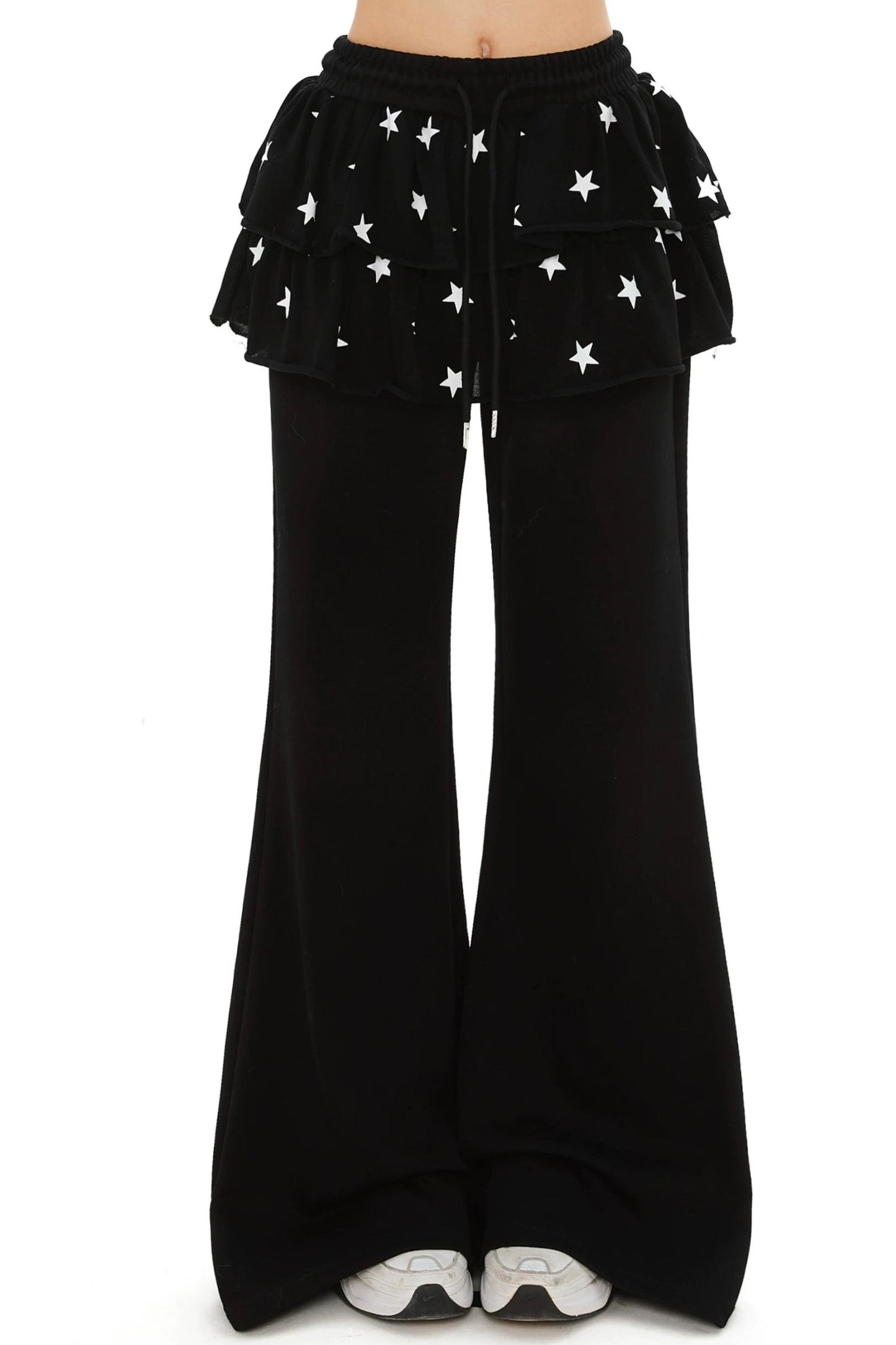 Star Pattern Flared Sweatpants