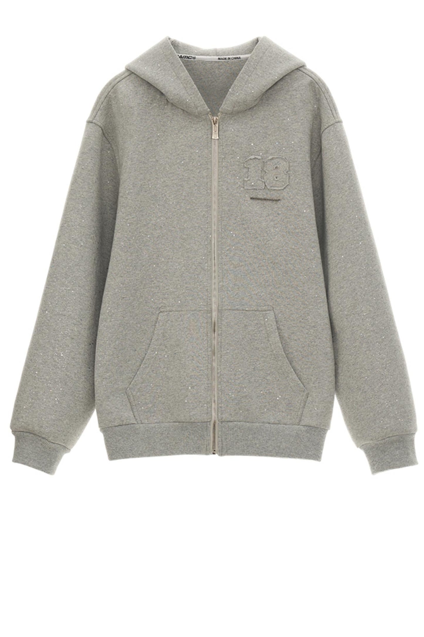 Cardigan à capuche scintillant décontracté