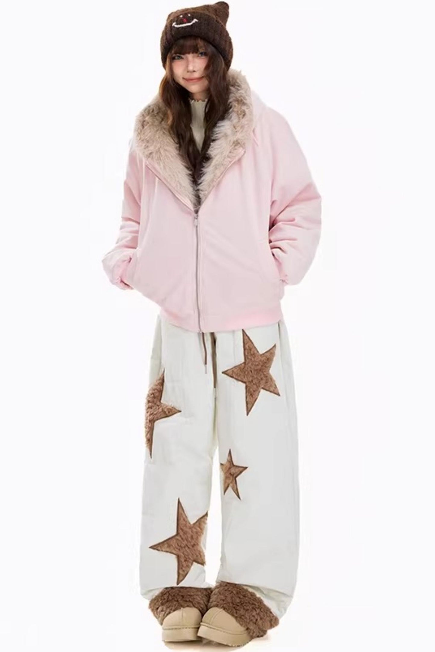 Plush Wool Wide-Leg Pants