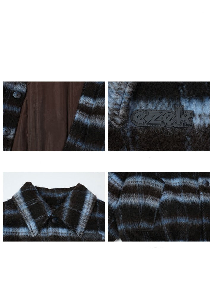 긴팔 느슨한 트위드 재킷