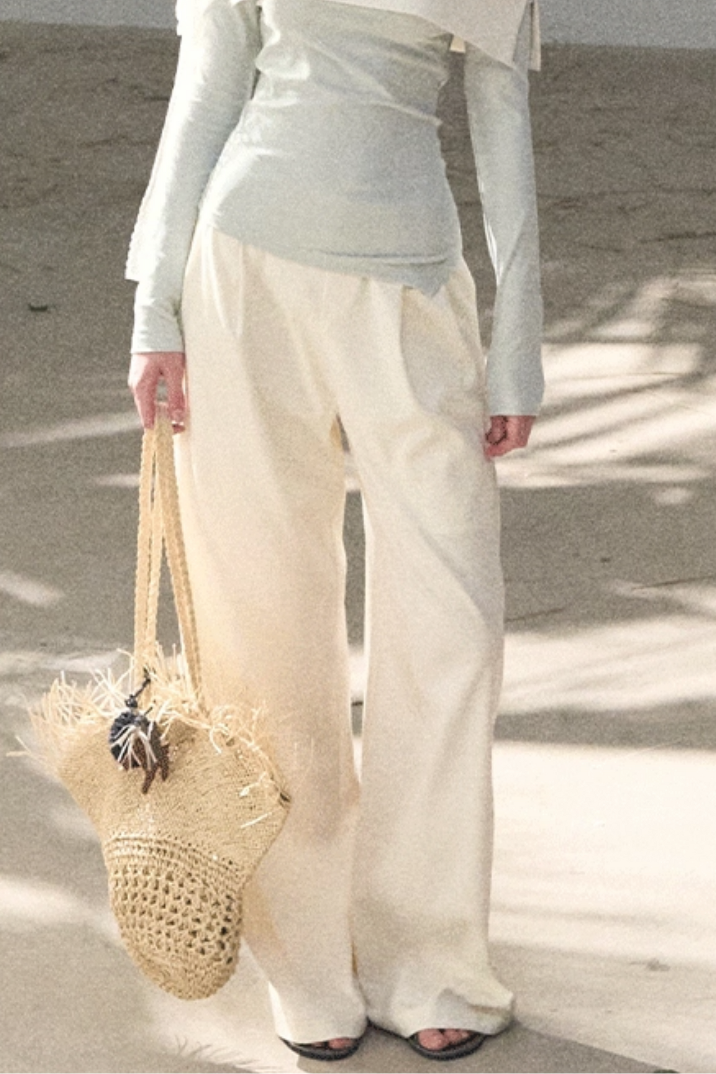 Sicilian Lace Knit Top Pants Set