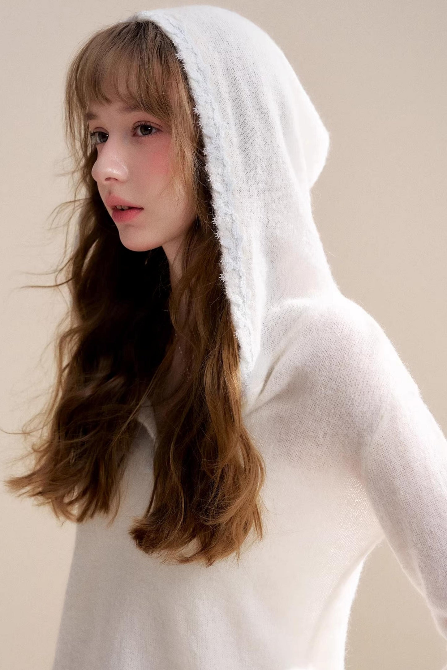 Misty Morning Alpaca Hooded Sweater